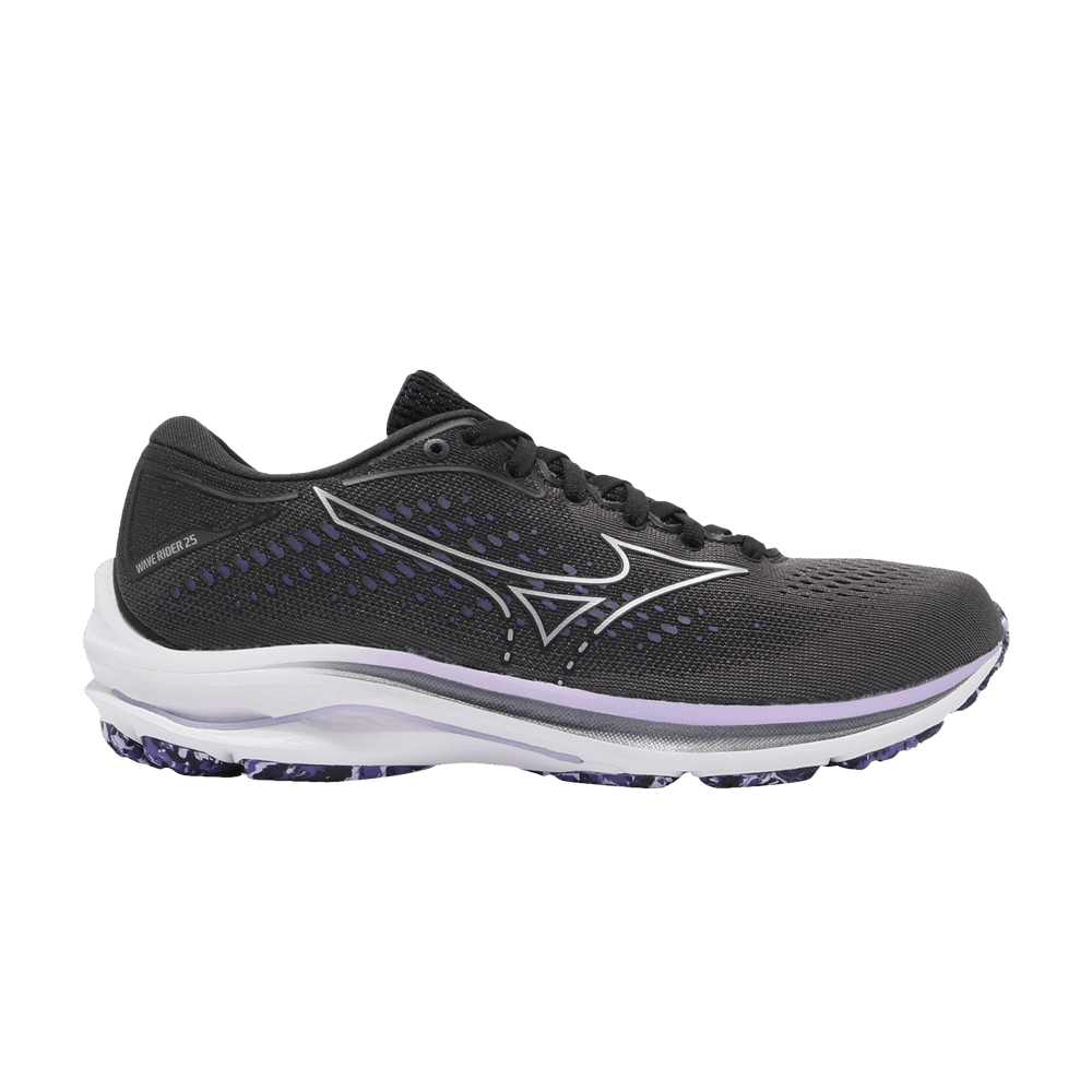 Mizuno Wmns Wave Rider 25 Wide 'Black Pearl Violet Glow'