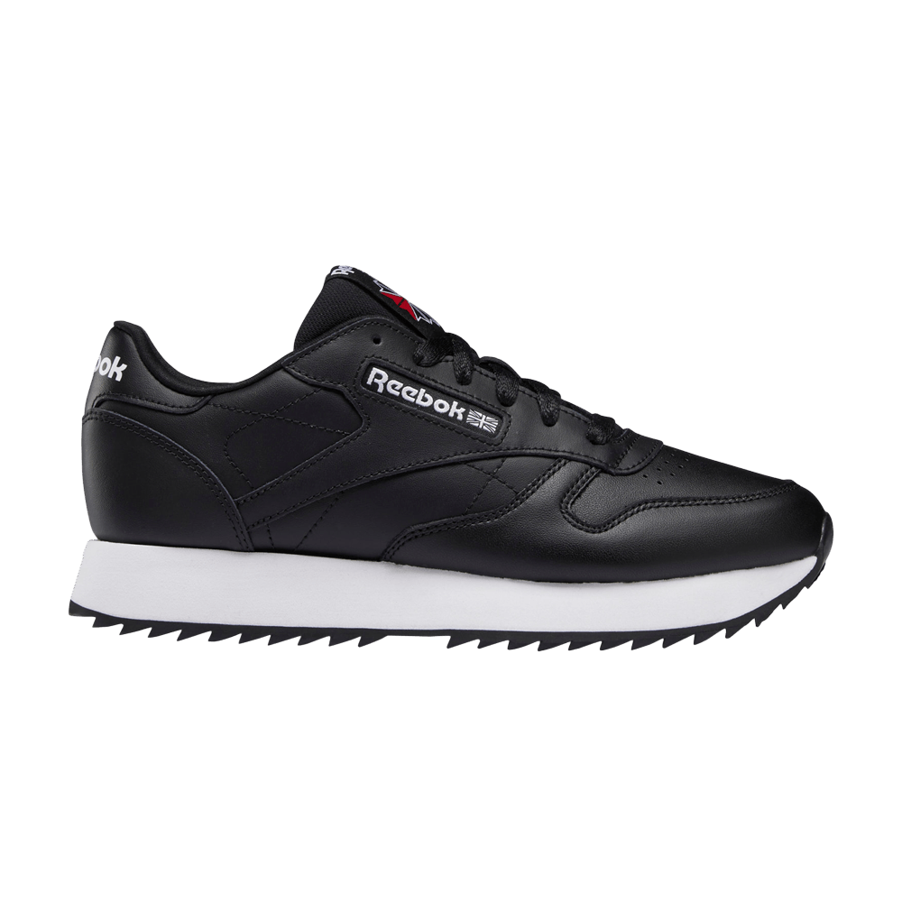 Reebok Wmns Classic Leather Ripple 'Black White'