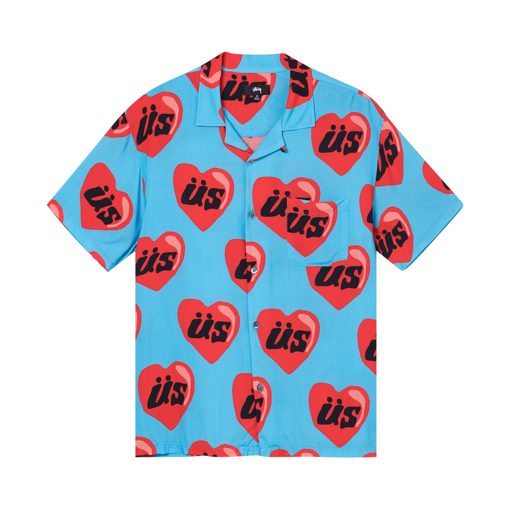 Stussy x Cactus Plant Flea Market Heart Short-Sleeve Shirt 'Blue'
