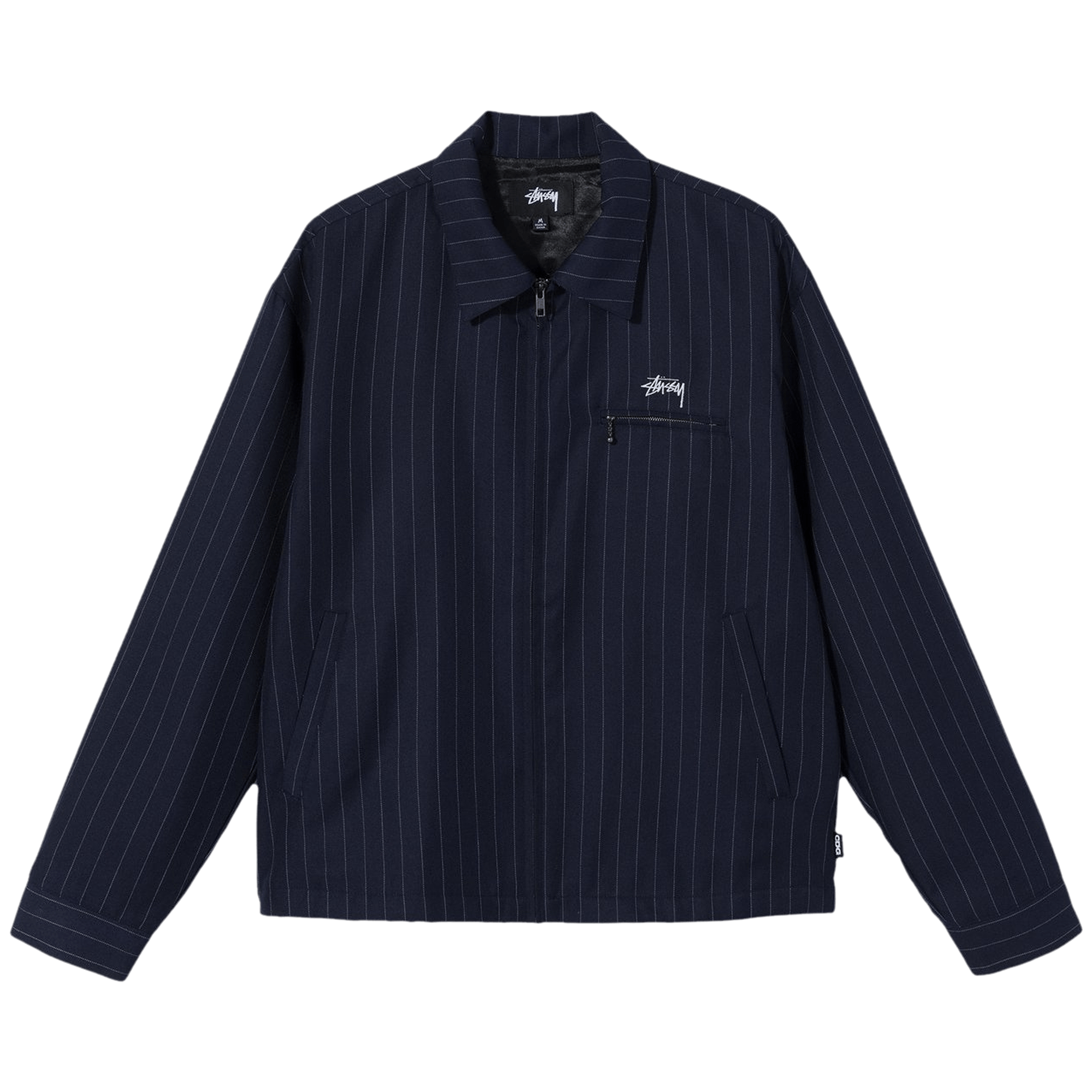 Stussy x Comme des Garçons Pin Striped Bing Jacket 'Navy'