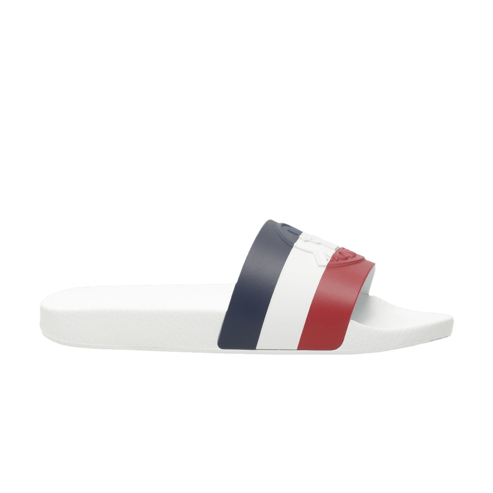 Moncler Basile Pool Slide 'White Tricolour'