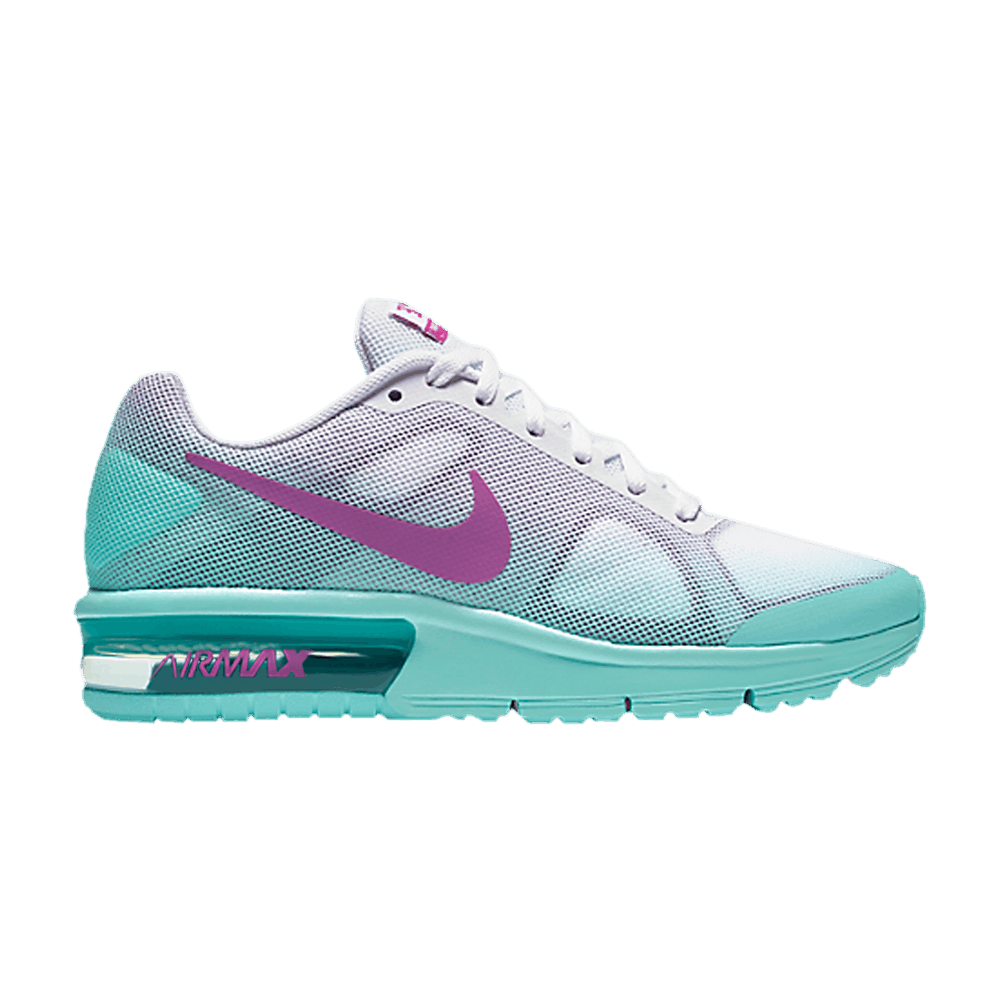 Pre-owned Nike Air Max Sequent Gs 'hyper Violet Turquoise' In White