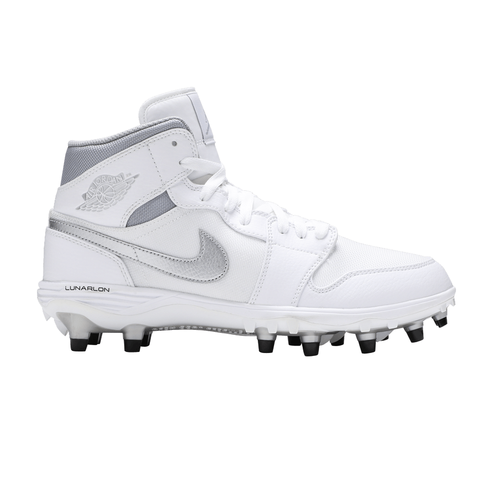 Jordan 1 Mid TD Cleat 'Metallic Silver'