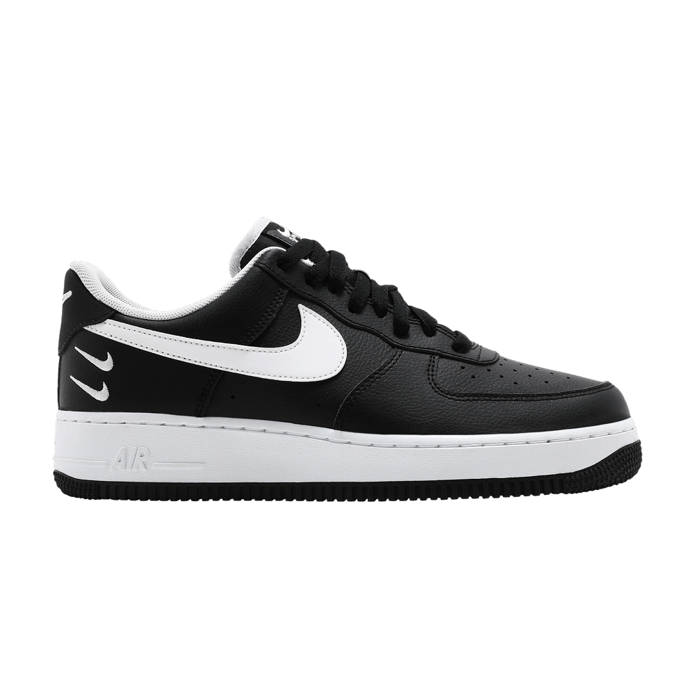 NIKE AIR FORCE 1 '07 LV8 'DOUBLE SWOOSH - BLACK WHITE'