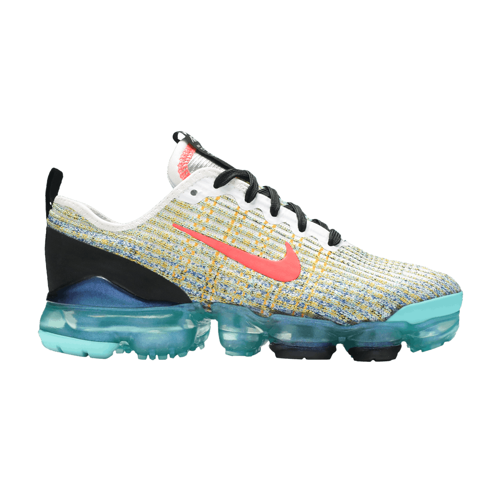 Air VaporMax Flyknit 3 GS 'White Crimson Turqoise'