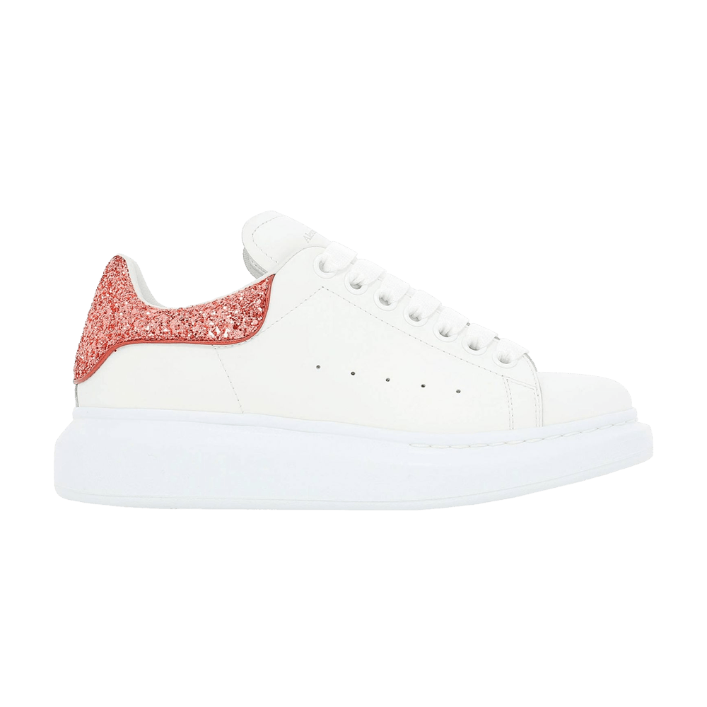 Alexander McQueen Wmns Oversized Sneaker 'White Coral Glitter'