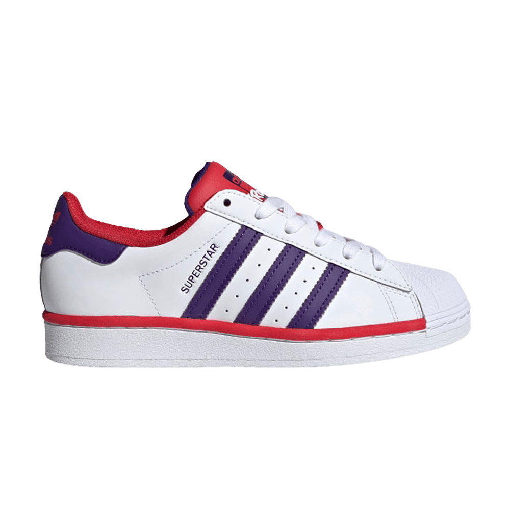 Adidas Superstar J 'White Collegiate Purple Scarlet'