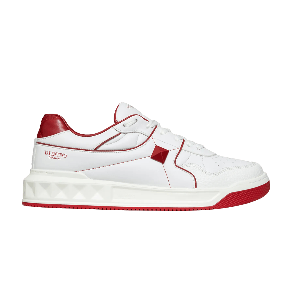 Valentino One Stud Low 'White Red'