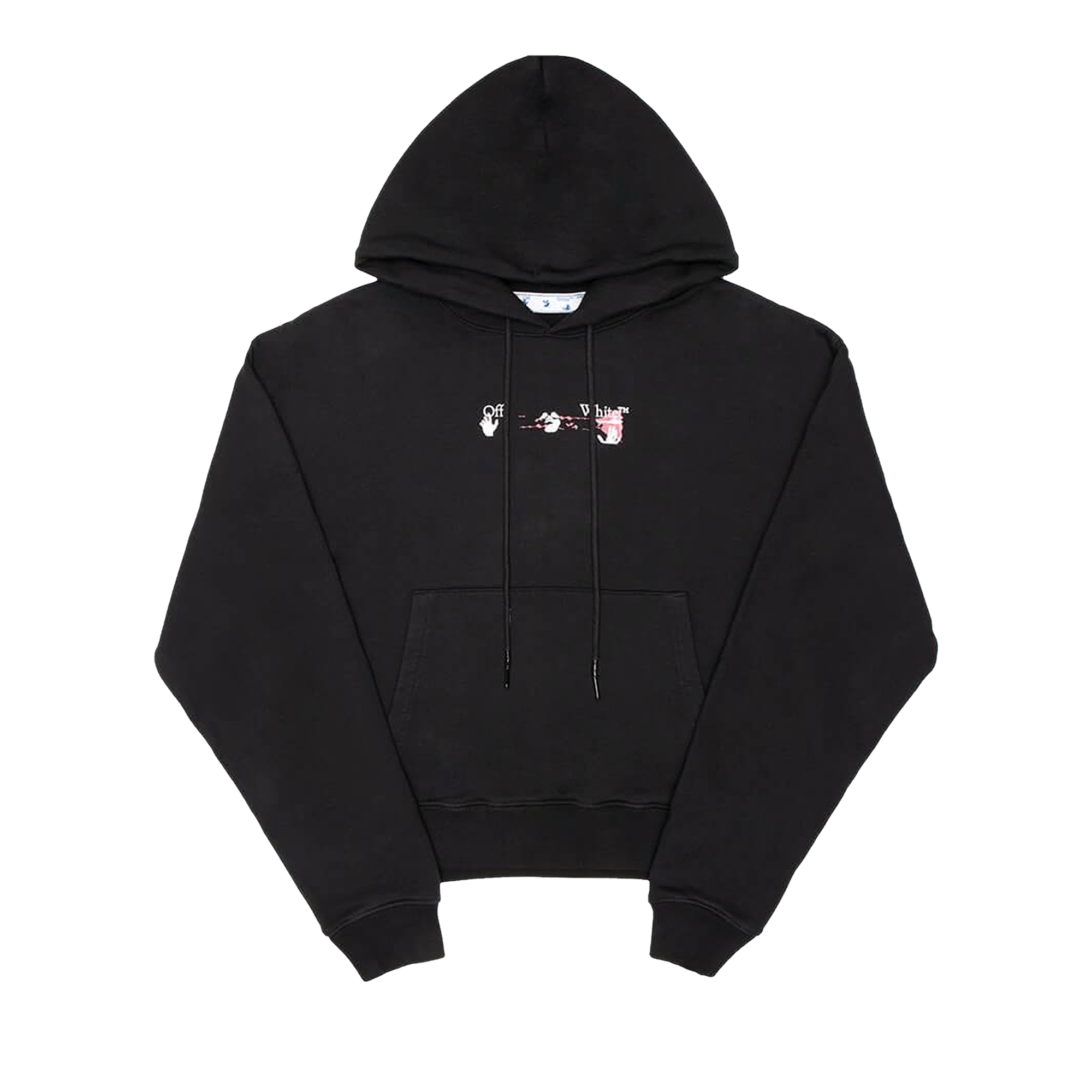 Off-White Acrylic Arrow Over Hoodie 'Black/Fuchsia'