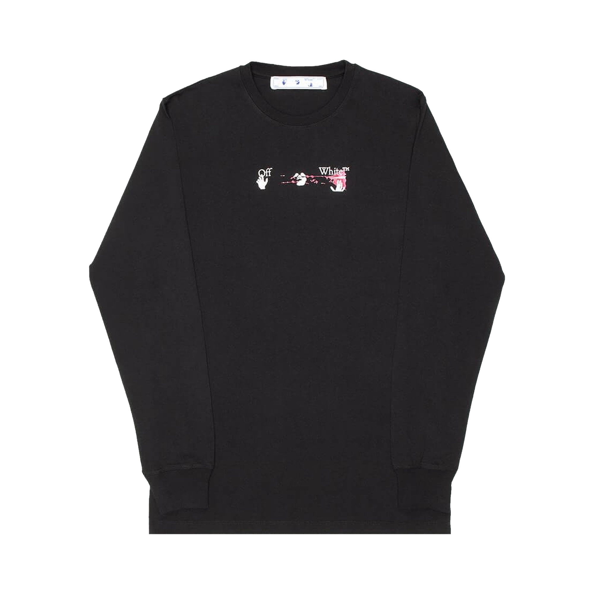 Off-White Acrylic Arrow Long-Sleeve Tee 'Black/Fuchsia'