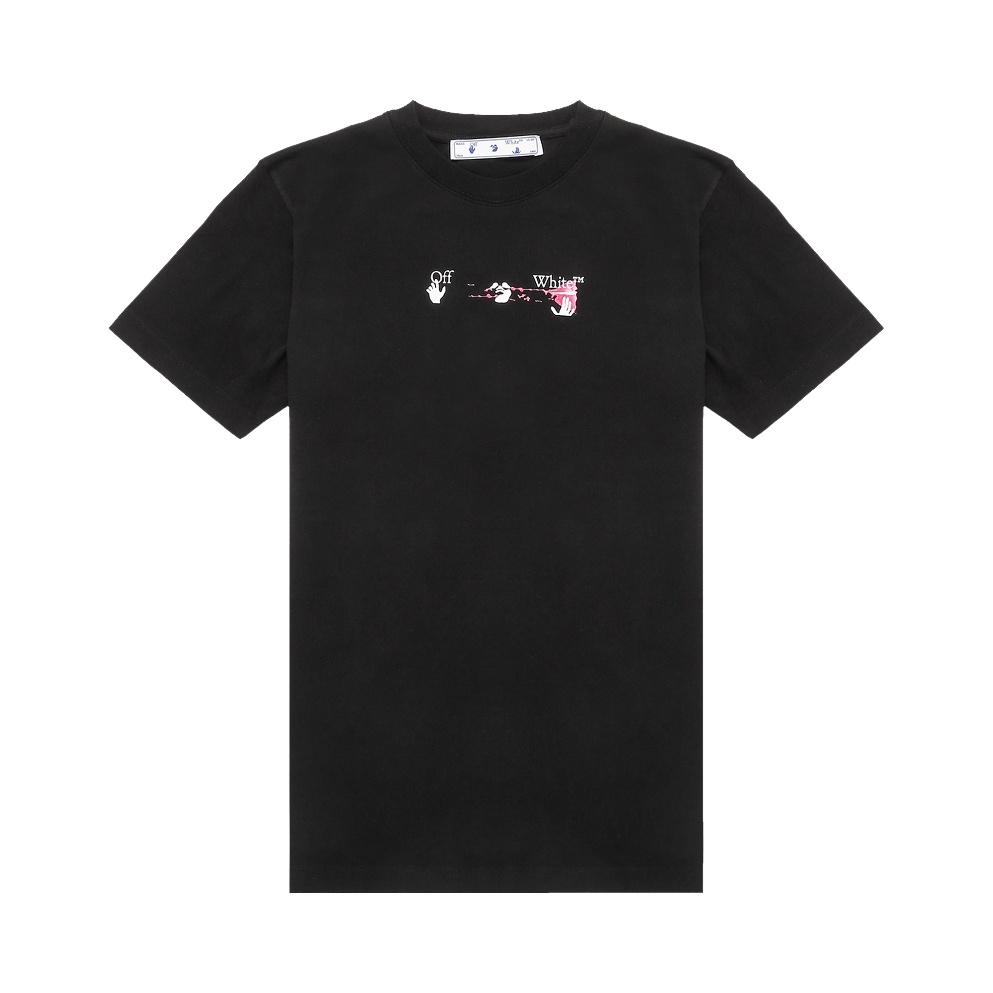 Off-White Acrylic Arrow Short-Sleeve Slim Tee 'Black/Fuchsia'