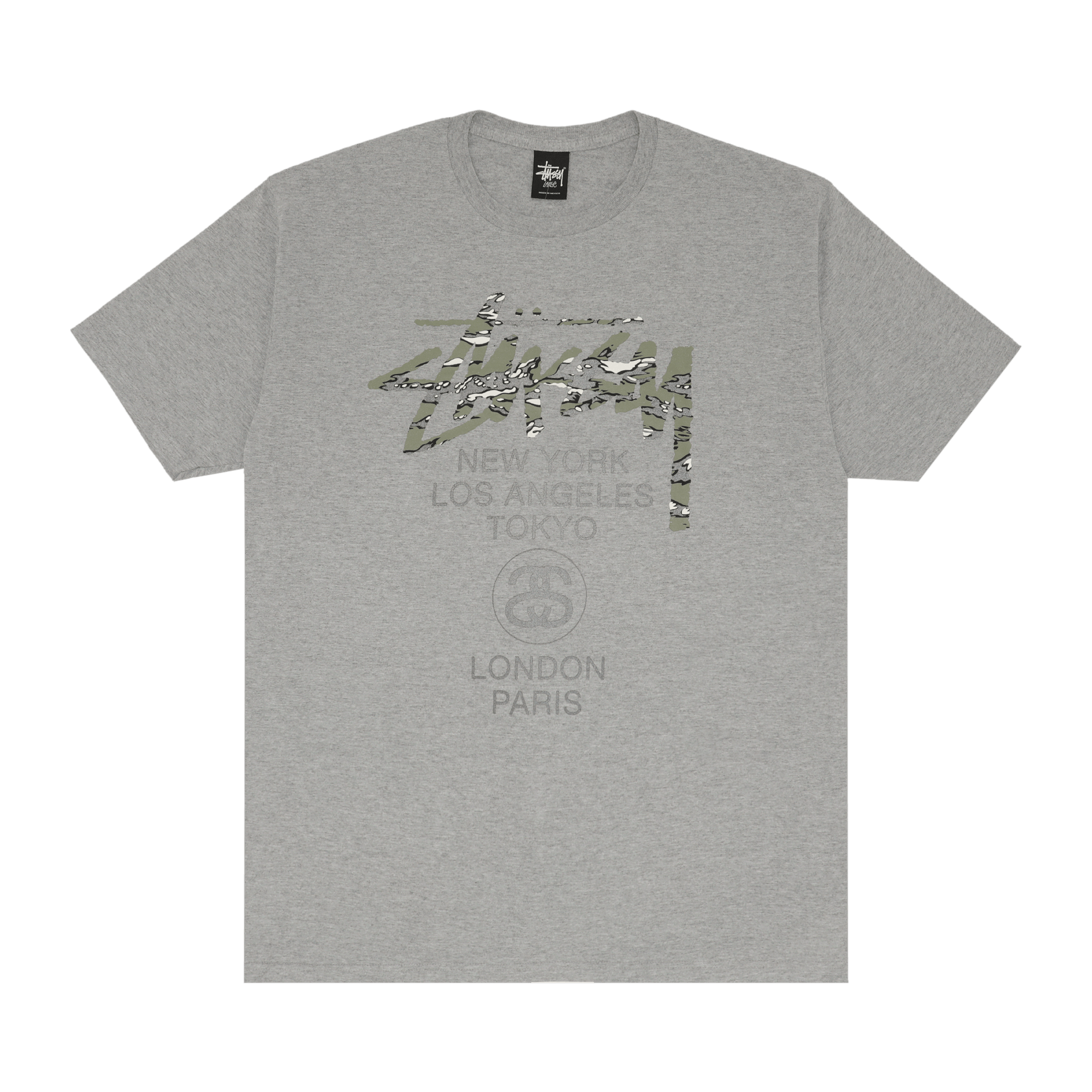 Stussy World Tour Camo Tee 'Grey'
