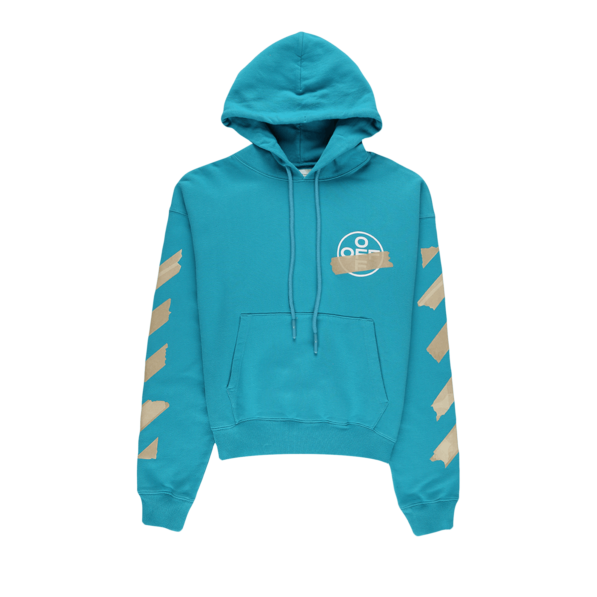 Off-White Tape Arrows Ov Hoodie 'Petrol Blue'