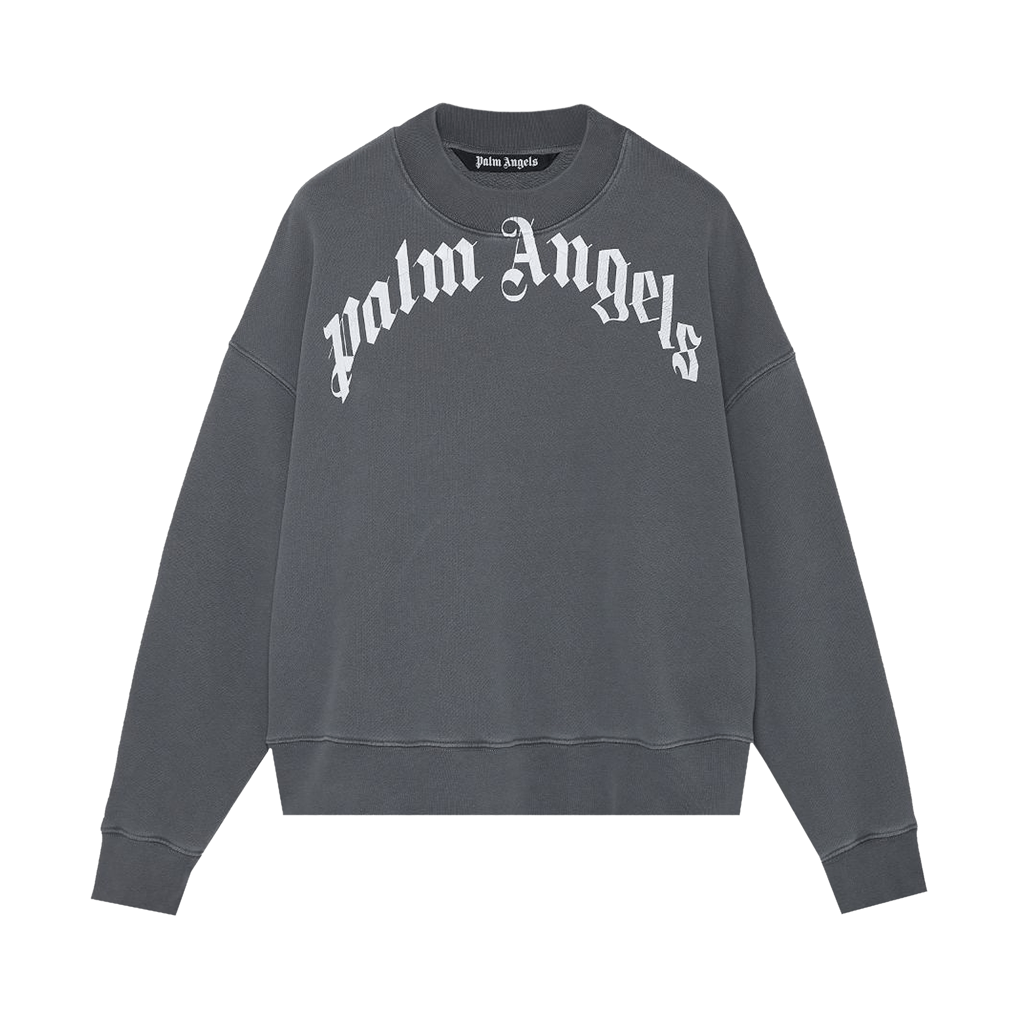 Palm Angels GD Curved Logo Crew 'Black/White'