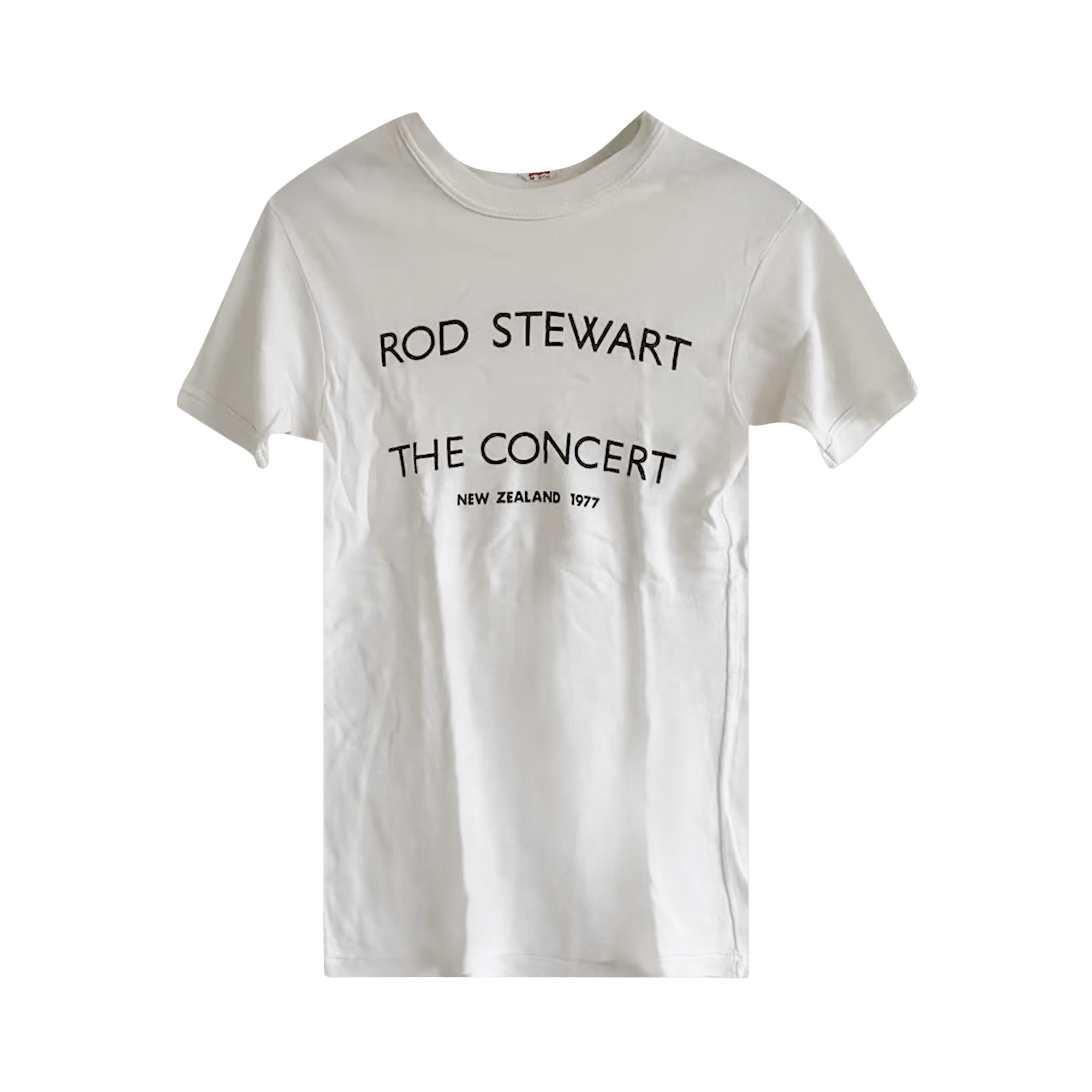 Music Vintage 1977 Rod Stewart Concert Tee 'White'