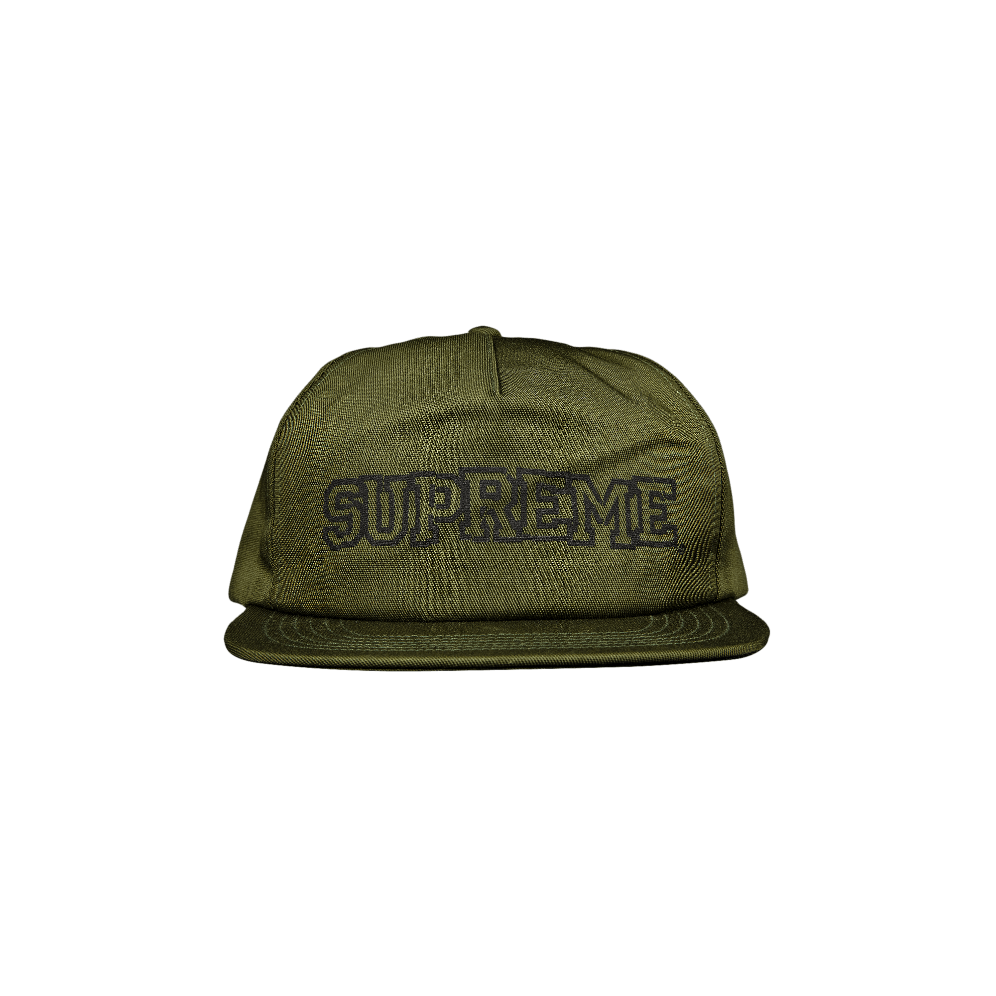 SUPREME SUPREME SHATTERED LOGO 5-PANEL 'OLIVE'