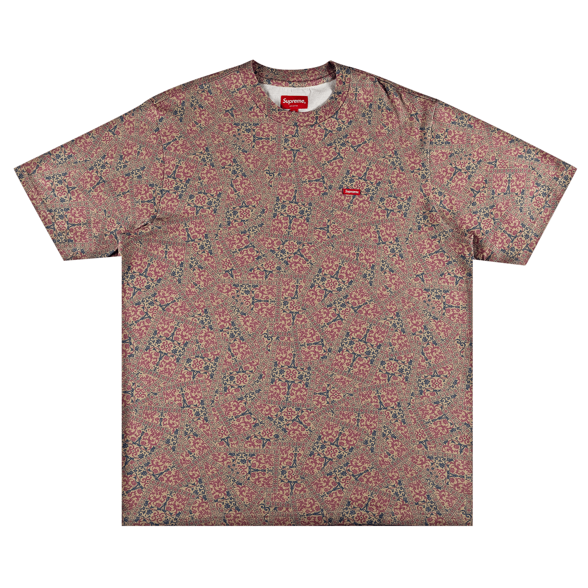 Supreme Small Box Tee 'Khaki Floral Cards'