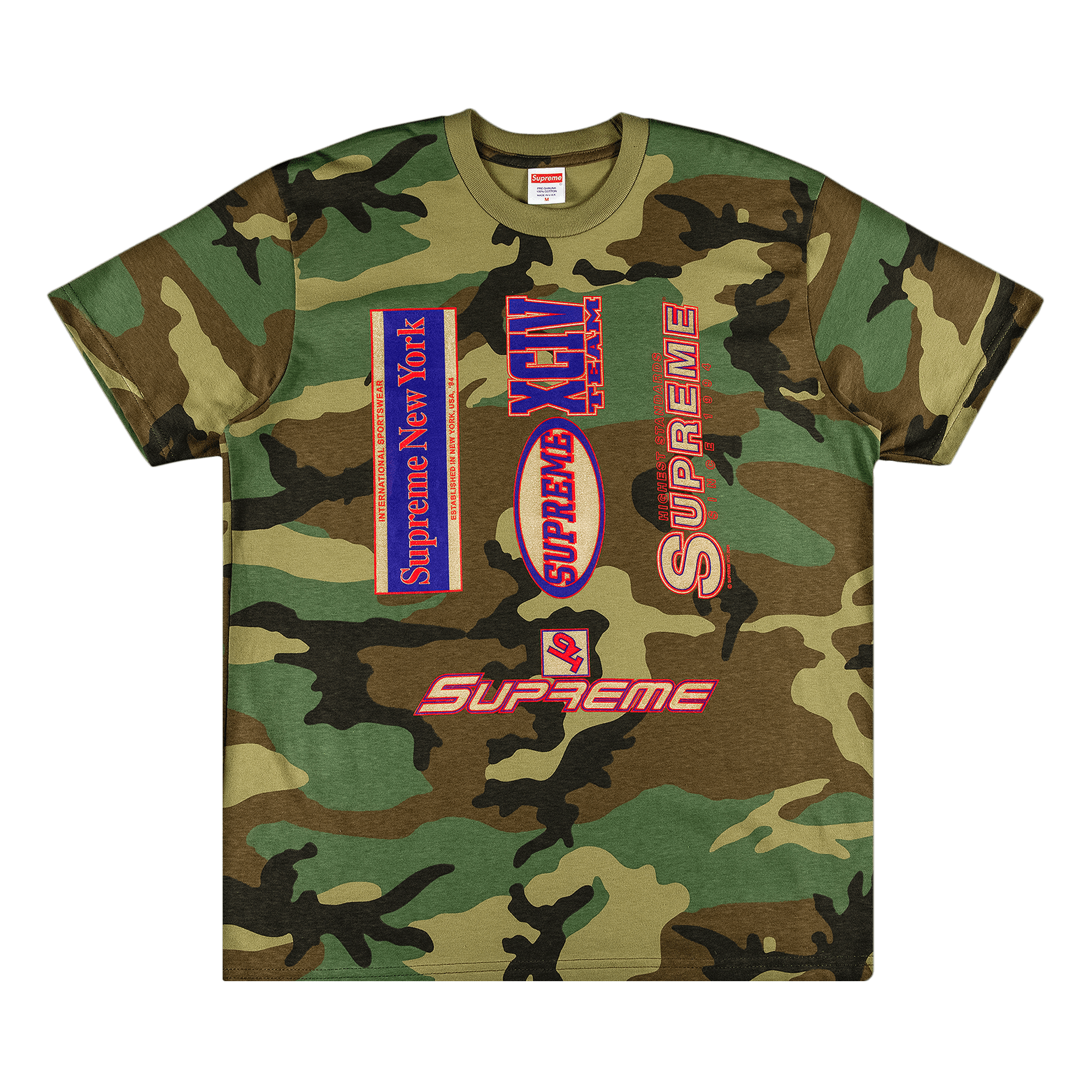 Supreme Multi Logos Tee 'Woodland Camo'