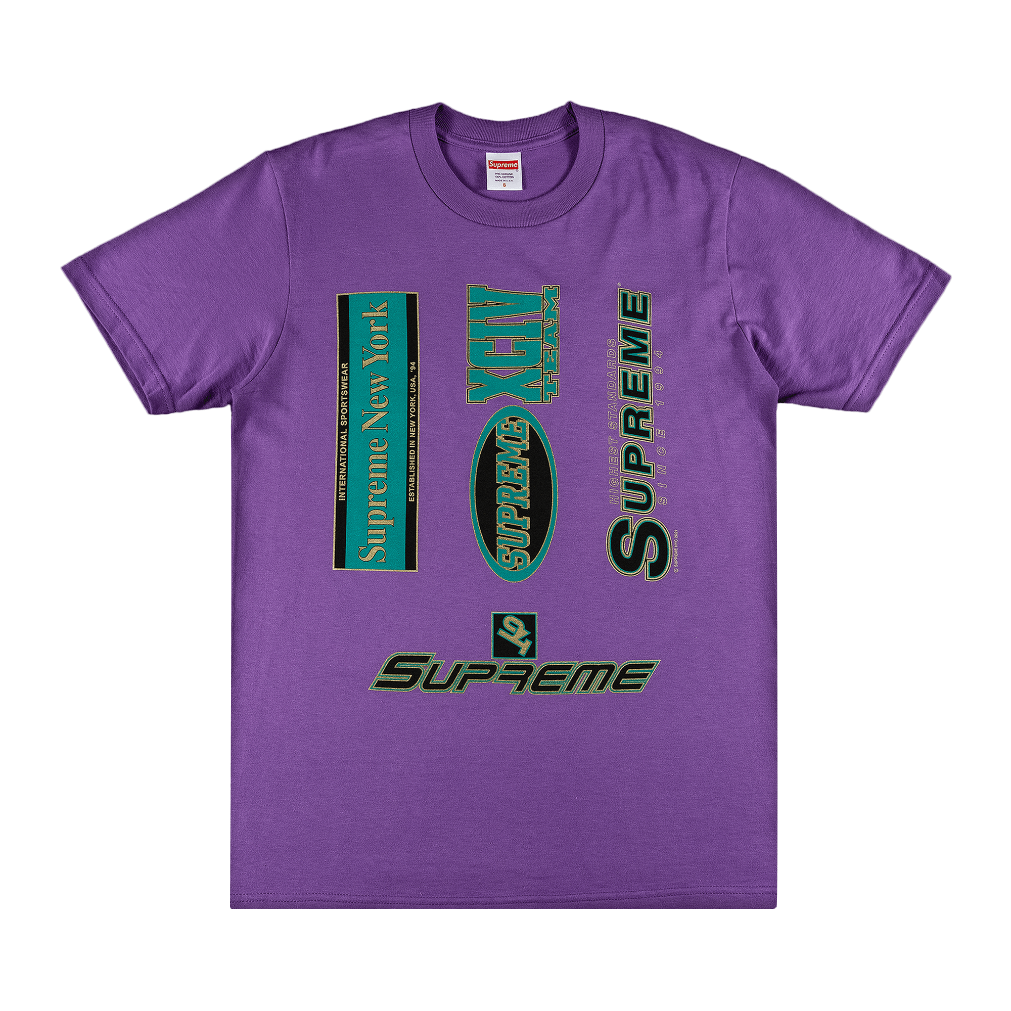 Supreme Multi Logos Tee 'Purple'