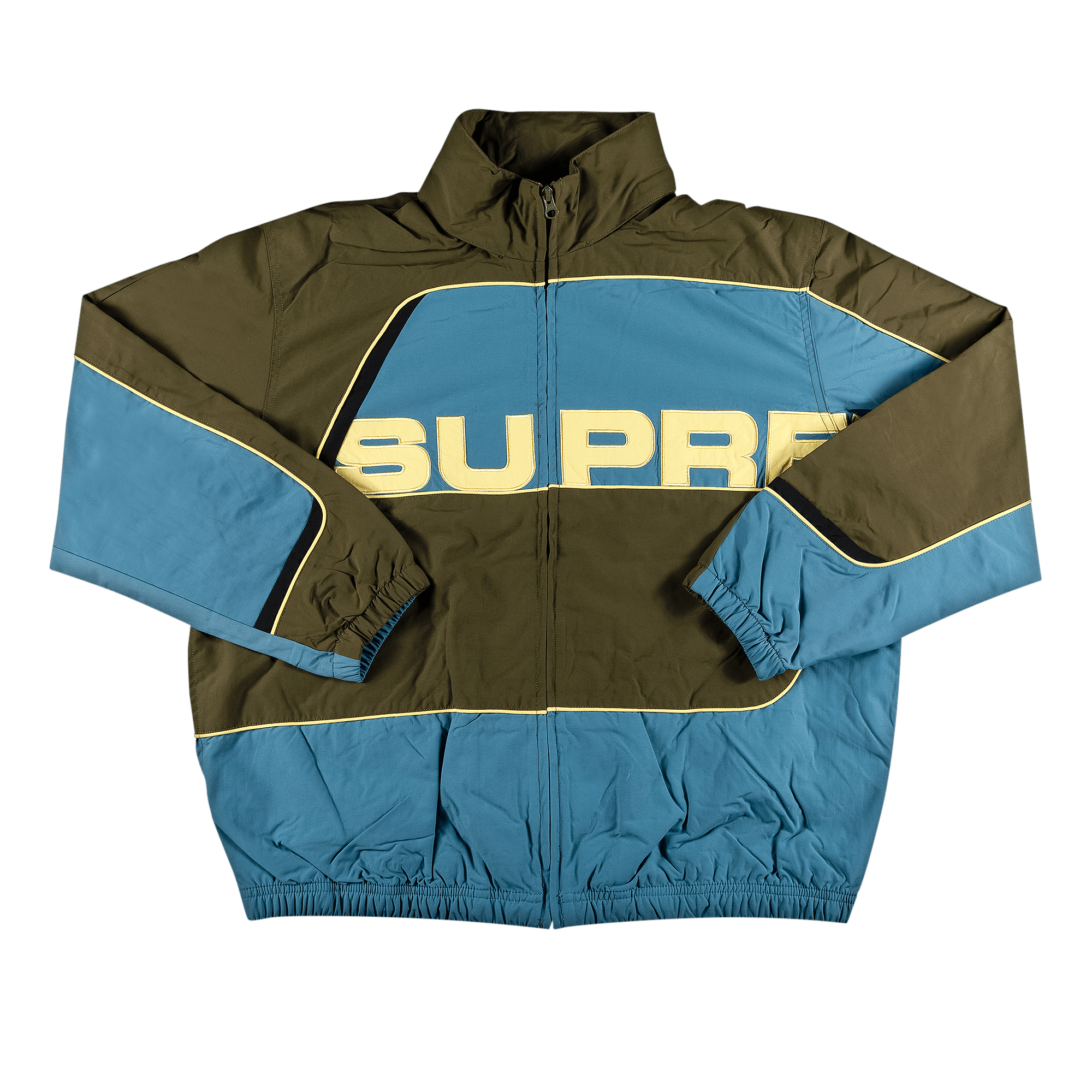 SUPREME SUPREME S PANELED TRACK JACKET 'OLIVE'