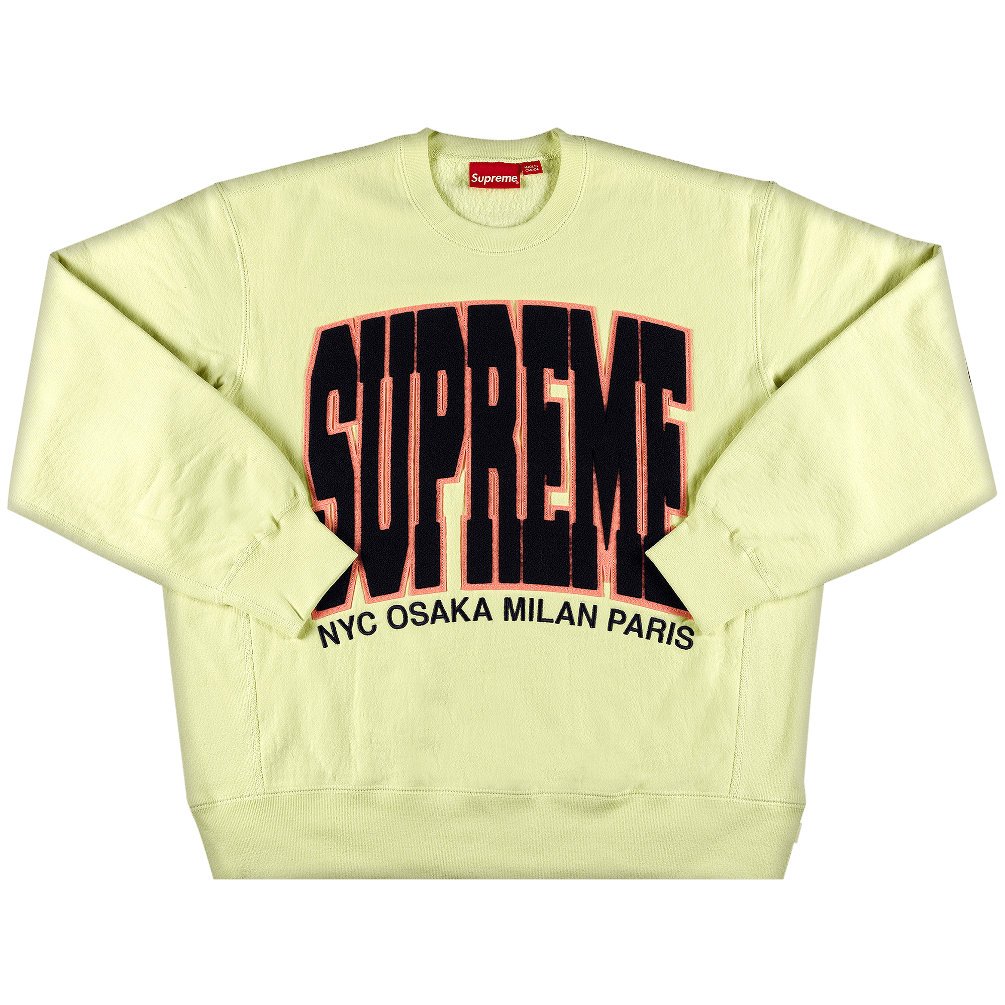 Supreme Cities Arc Crewneck 'Pale Lime'