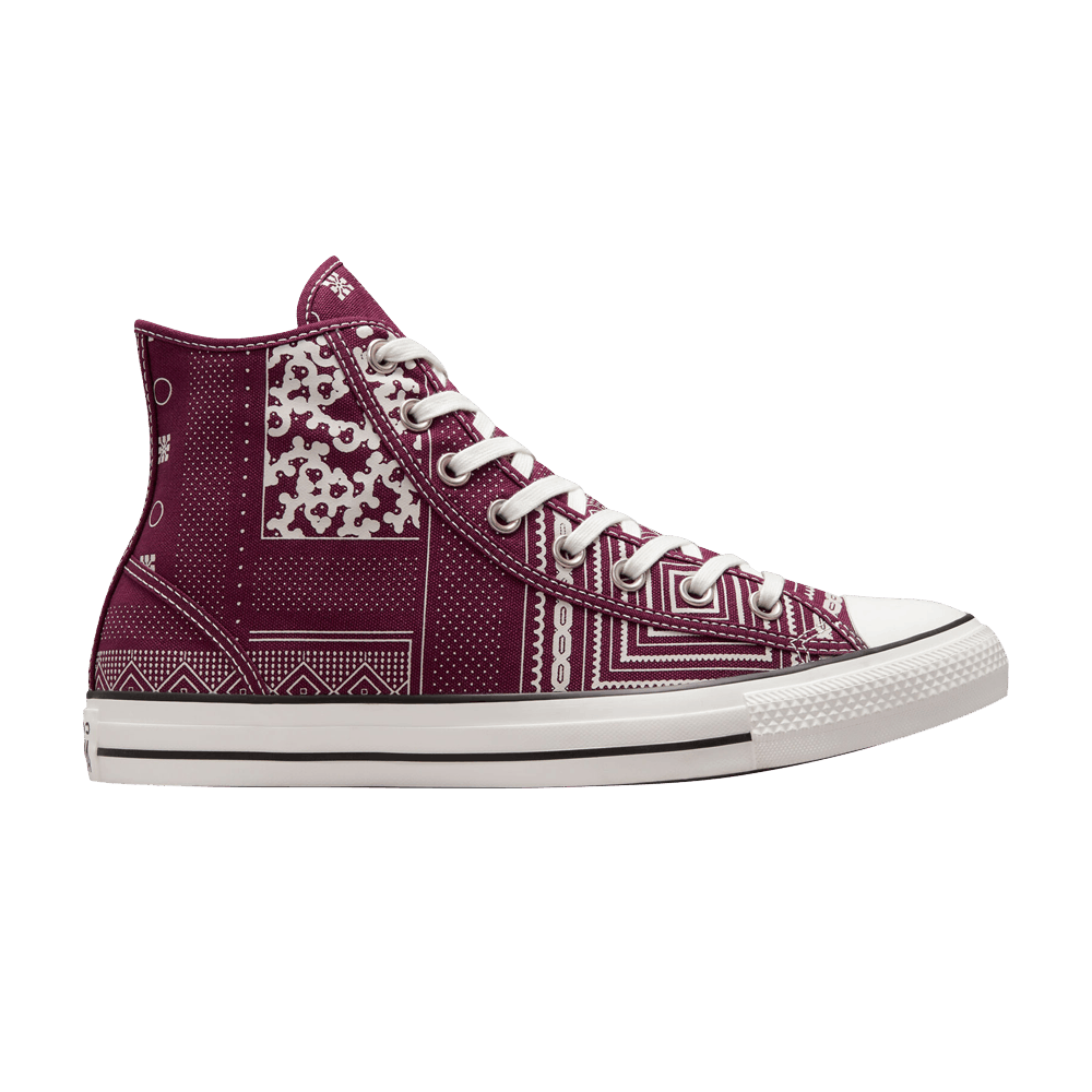 Chuck Taylor All Star High 'Geometric Patchwork - Deep Bordeaux'