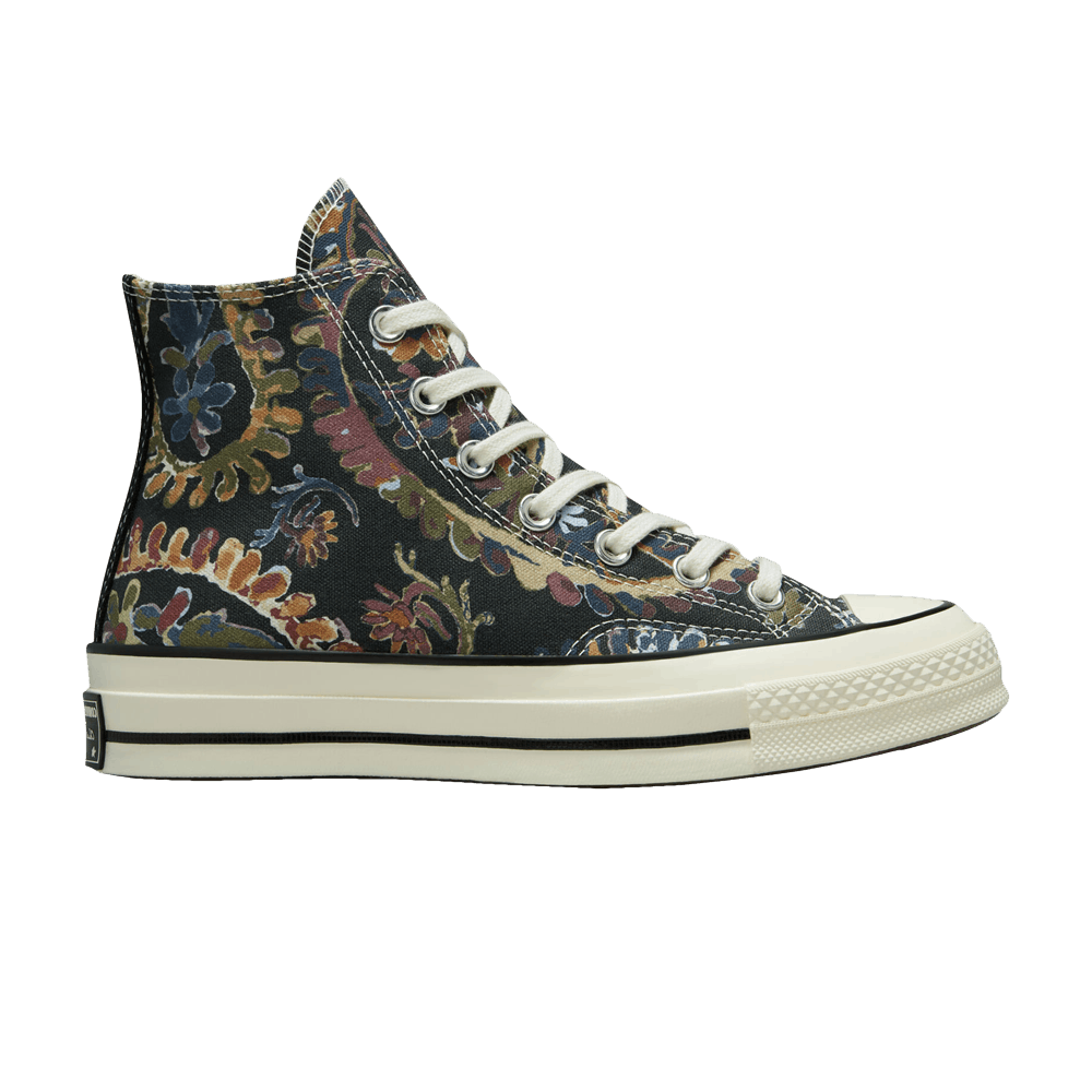Pre-owned Converse Wmns Chuck 70 High 'fall Florals - Black'