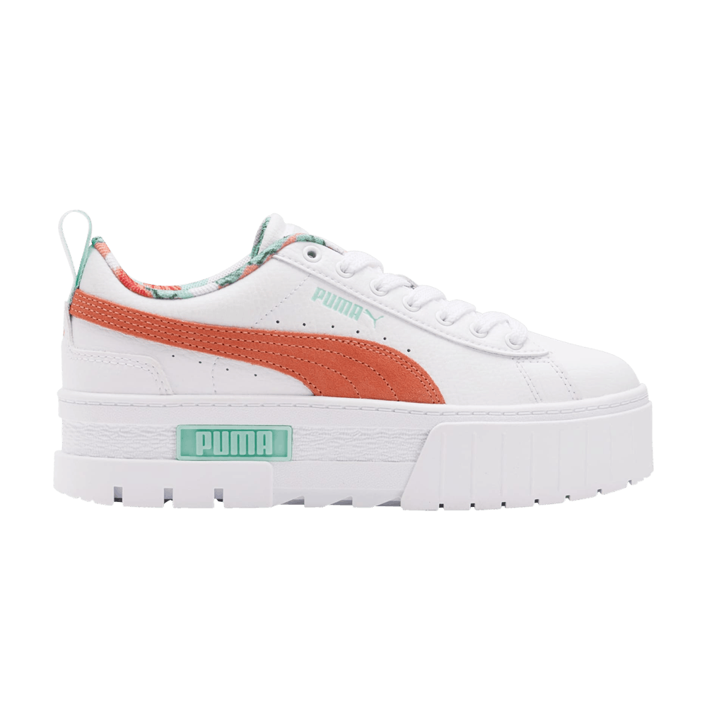 Pre-owned Puma Mayze Aura 2 Jr 'flower' In White