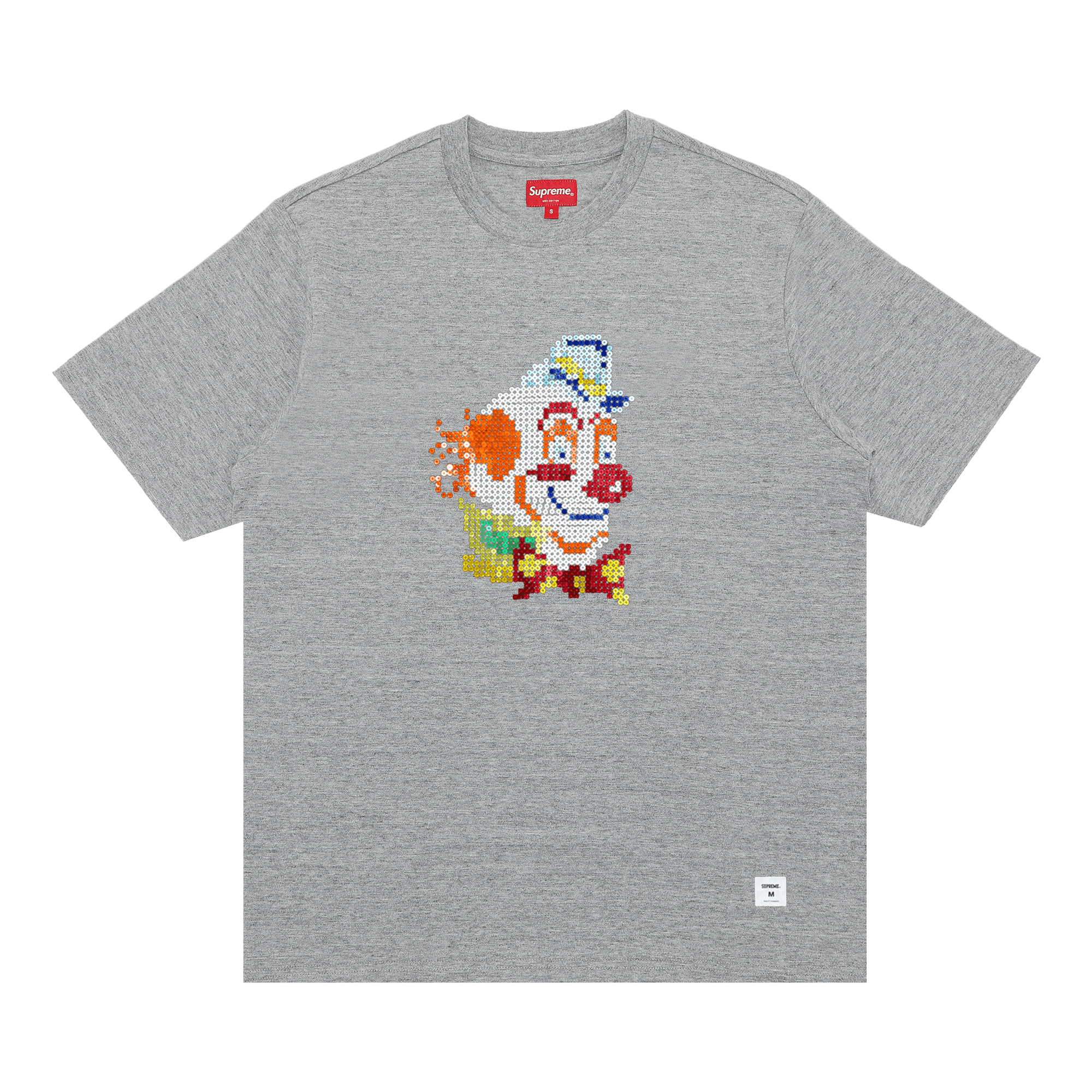 Supreme Clown Sequin Short-Sleeve Top 'Heather Grey'