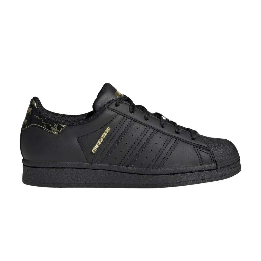 Adidas Superstar J 'Black Gold Metallic'