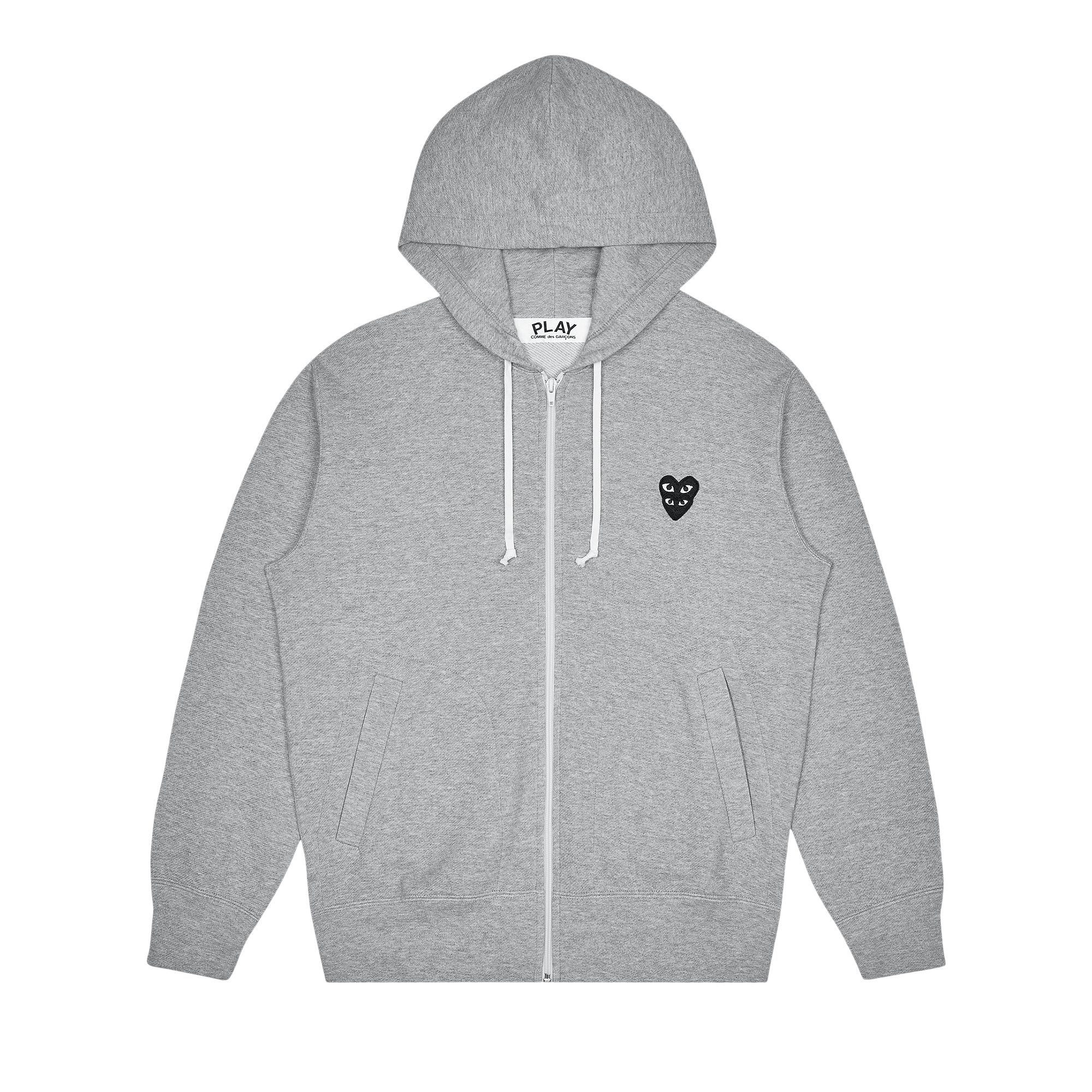 Comme des Garçons PLAY Stacked Heart Hooded Sweatshirt 'Grey'