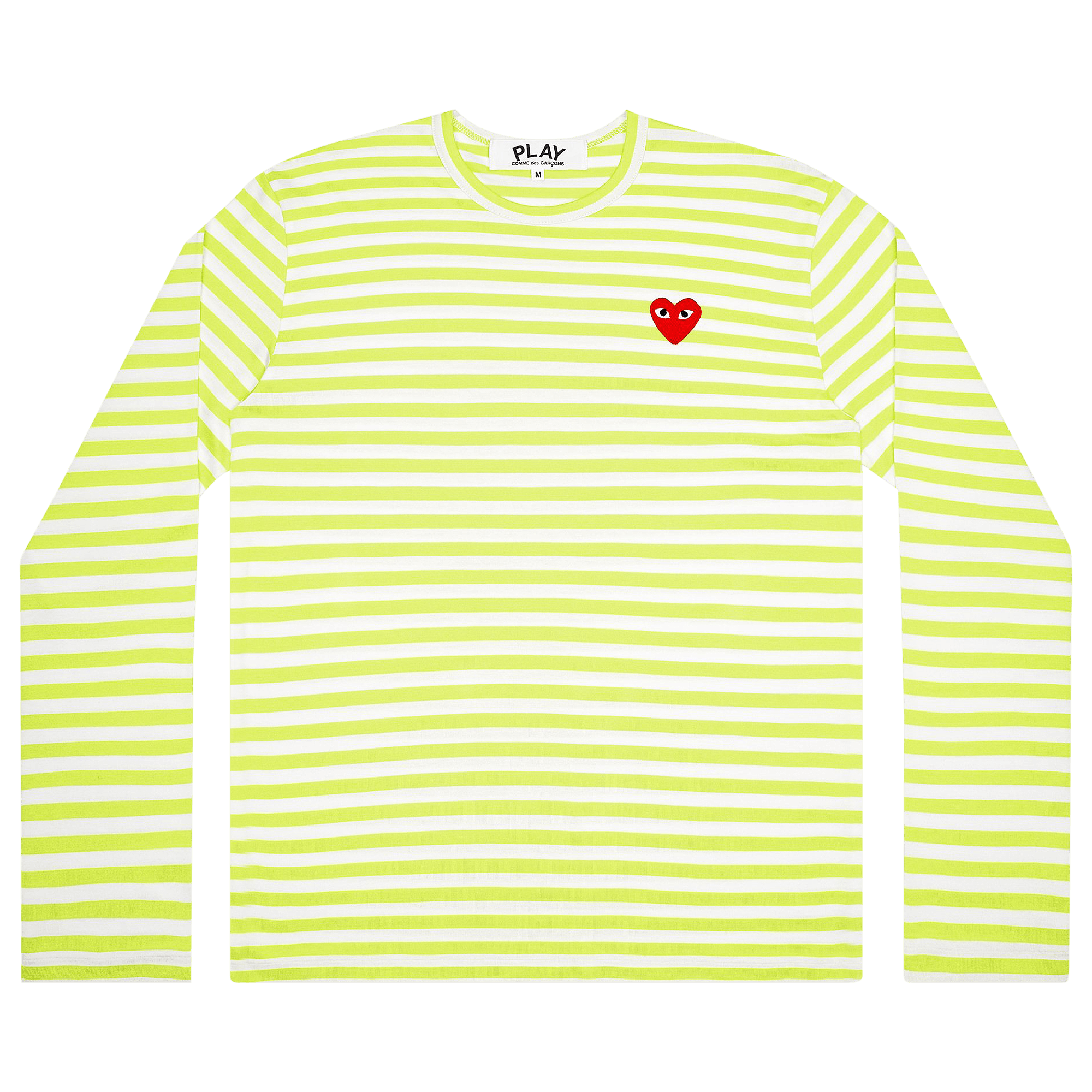 Comme des Garçons PLAY Pastelle Striped Long-Sleeve Shirt 'Green'