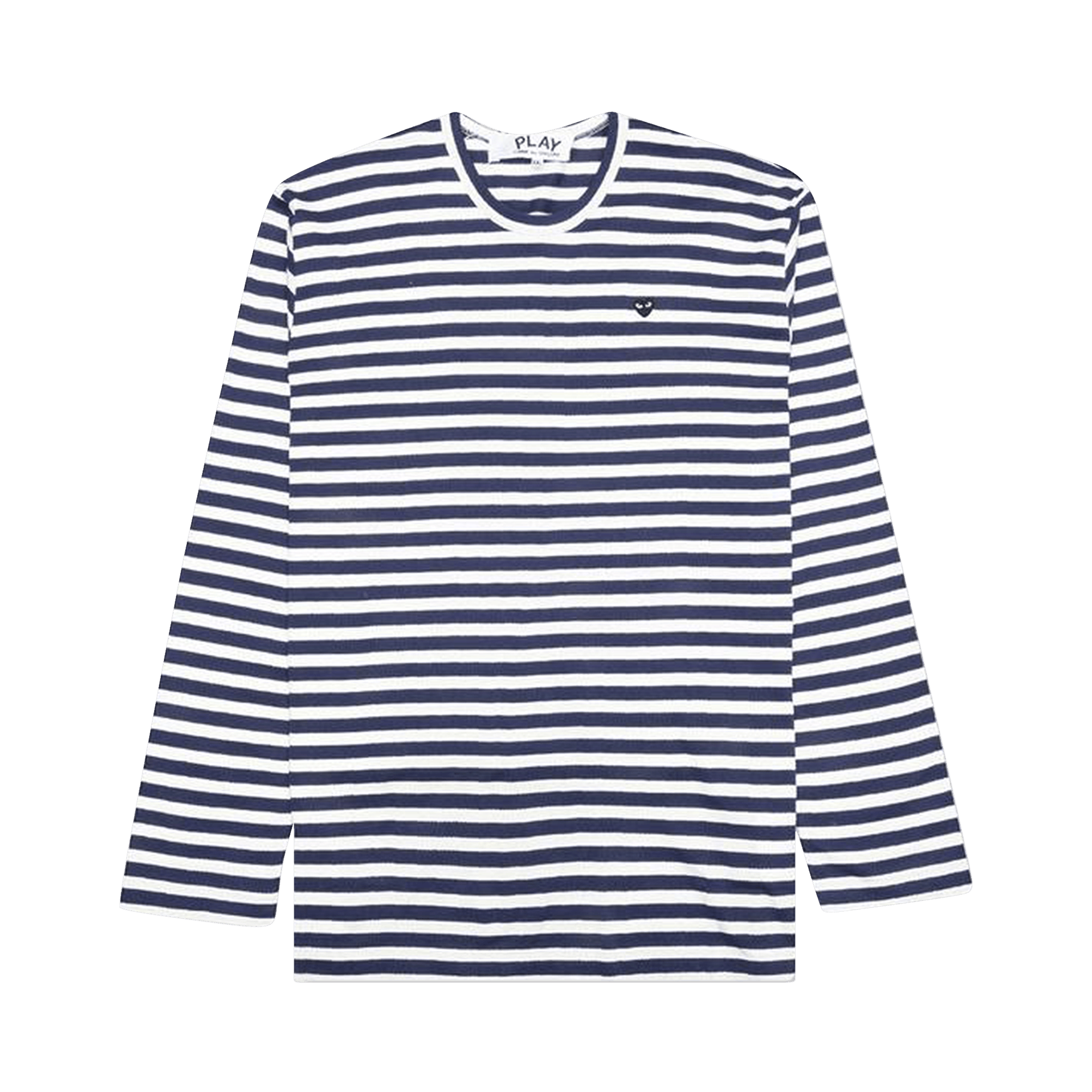 Comme des Garçons PLAY Little Heart Striped Long-Sleeve T-Shirt 'Navy/White'
