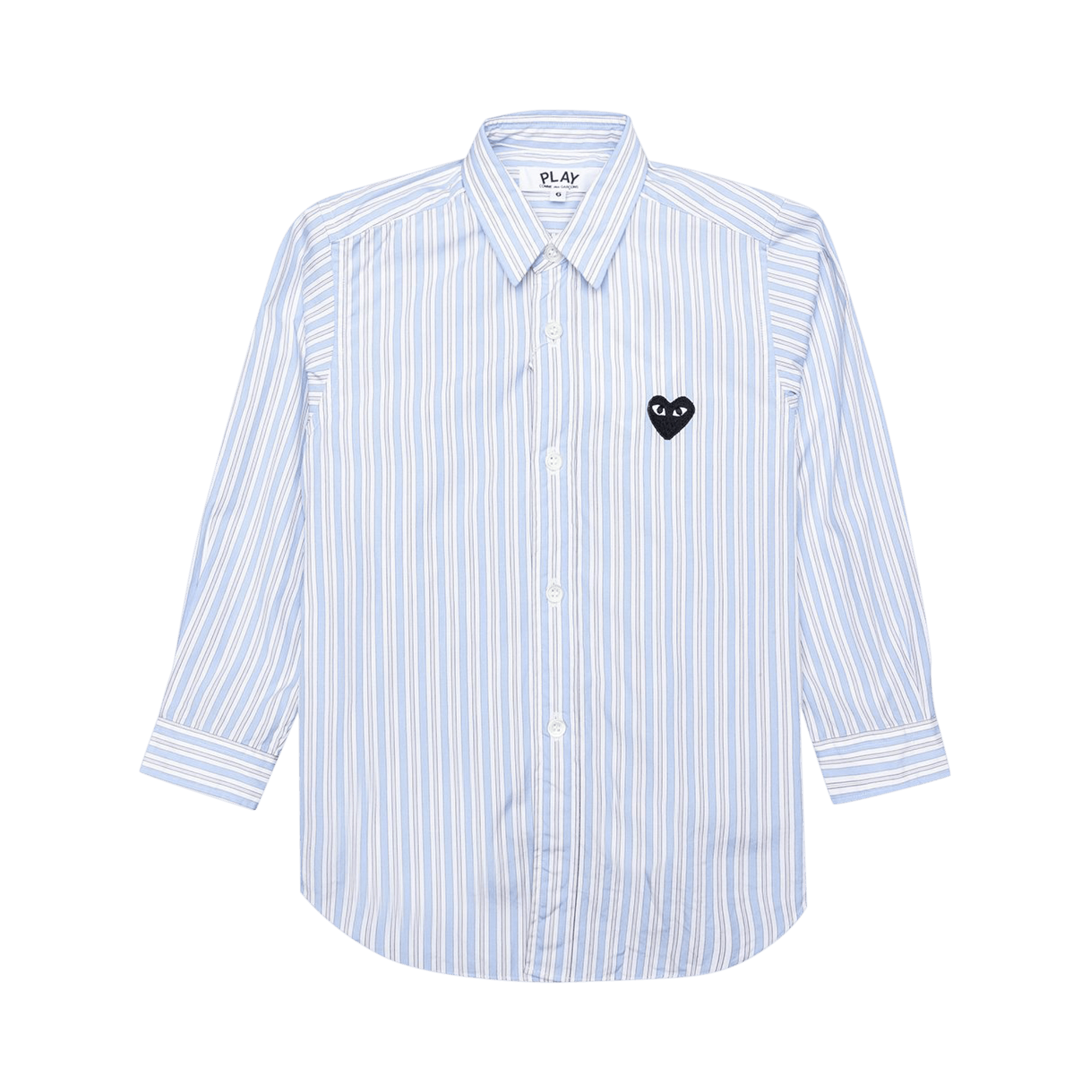 Comme des Garçons PLAY Long-Sleeve Striped Shirt 'White/Light Blue'