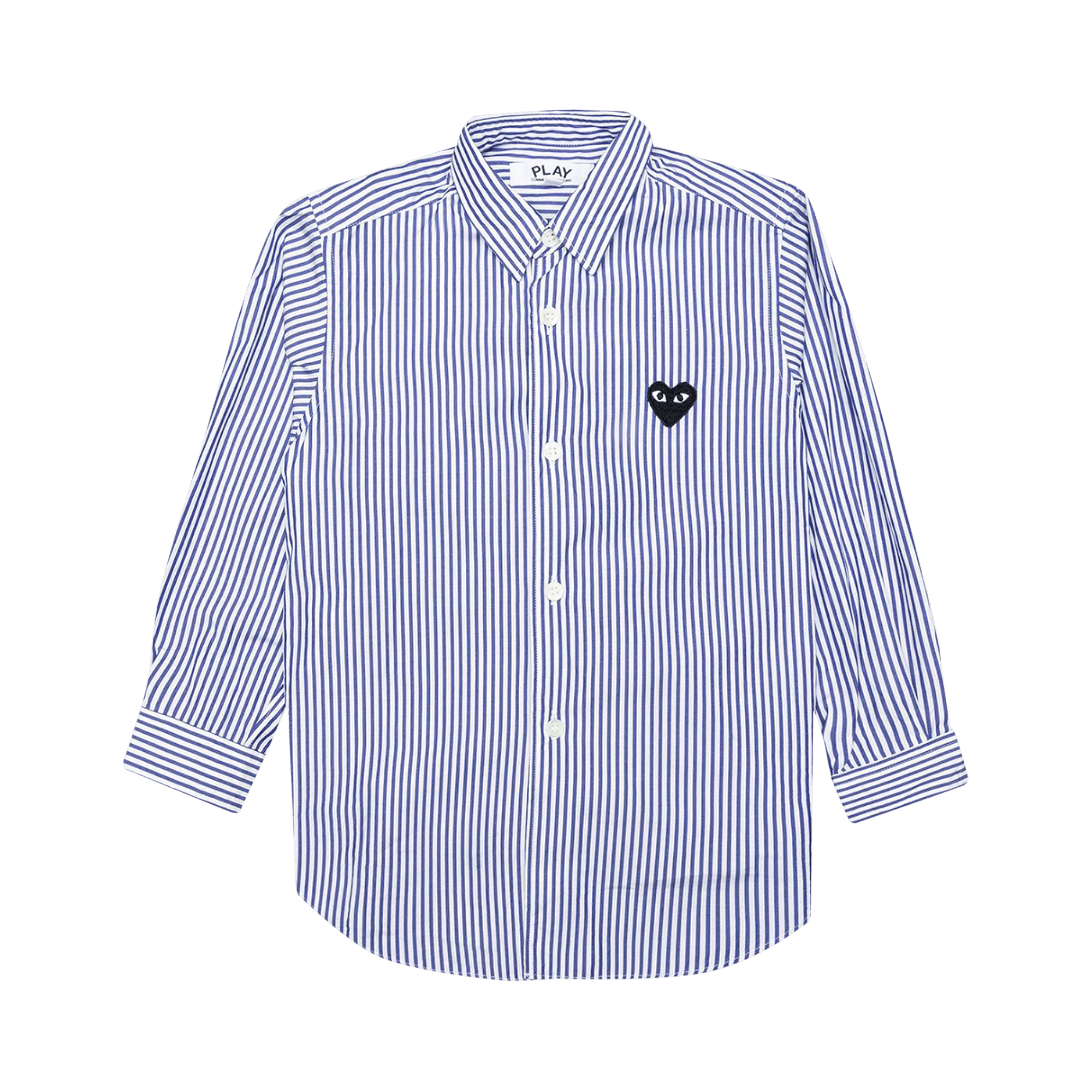Comme des Garçons PLAY Long-Sleeve Striped Shirt 'White/Blue'
