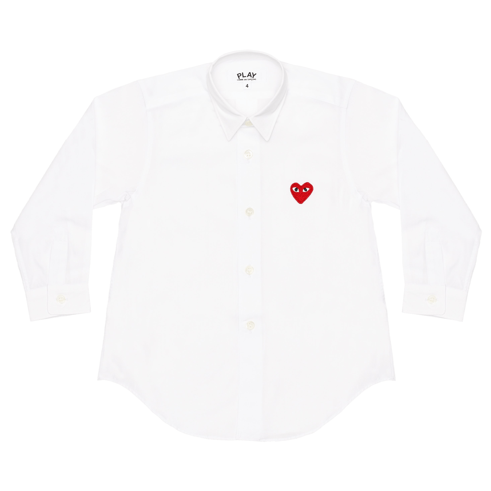 Comme des Garçons PLAY Button Up Shirt 'White'