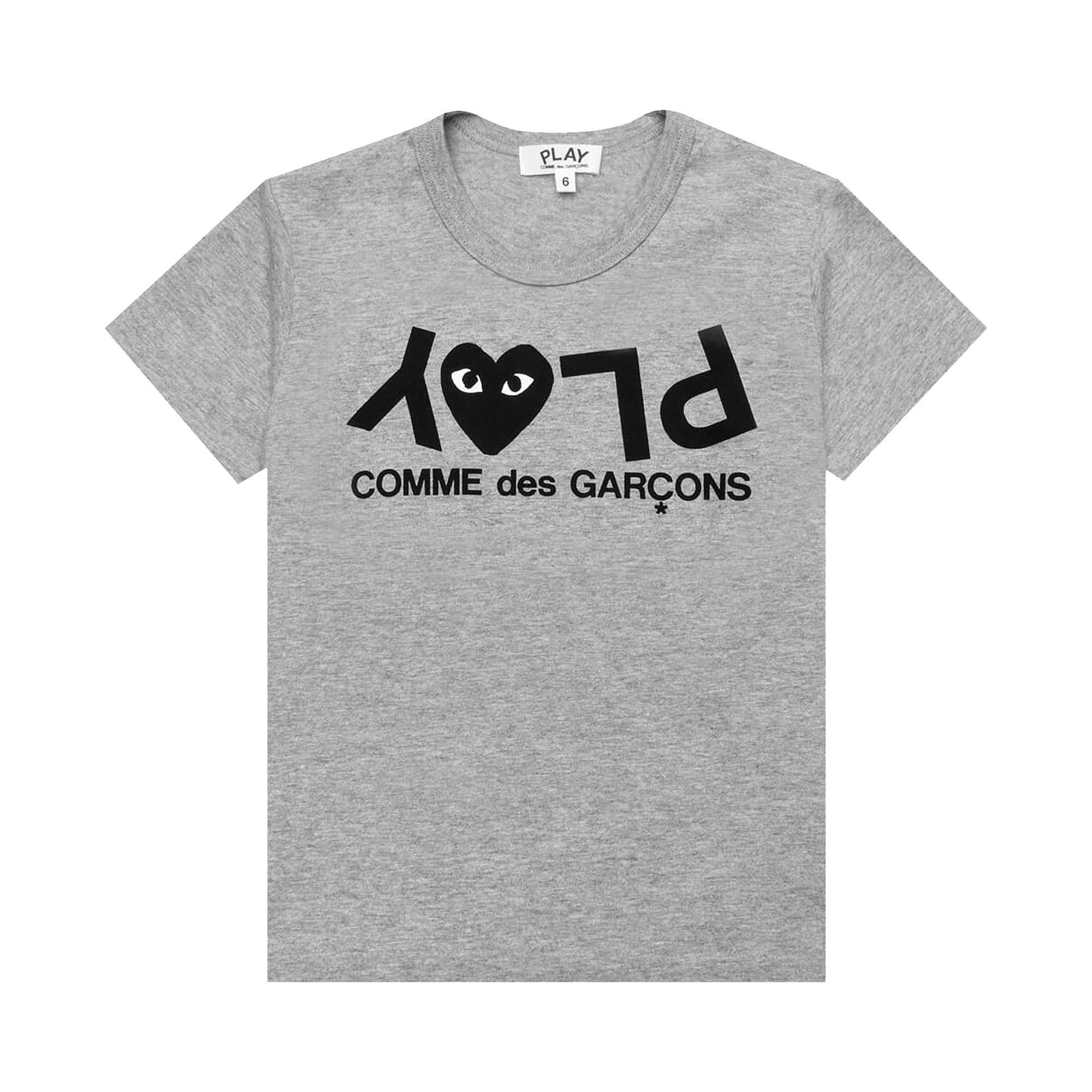 Comme des Garçons PLAY Inverted Text T-Shirt 'Grey'