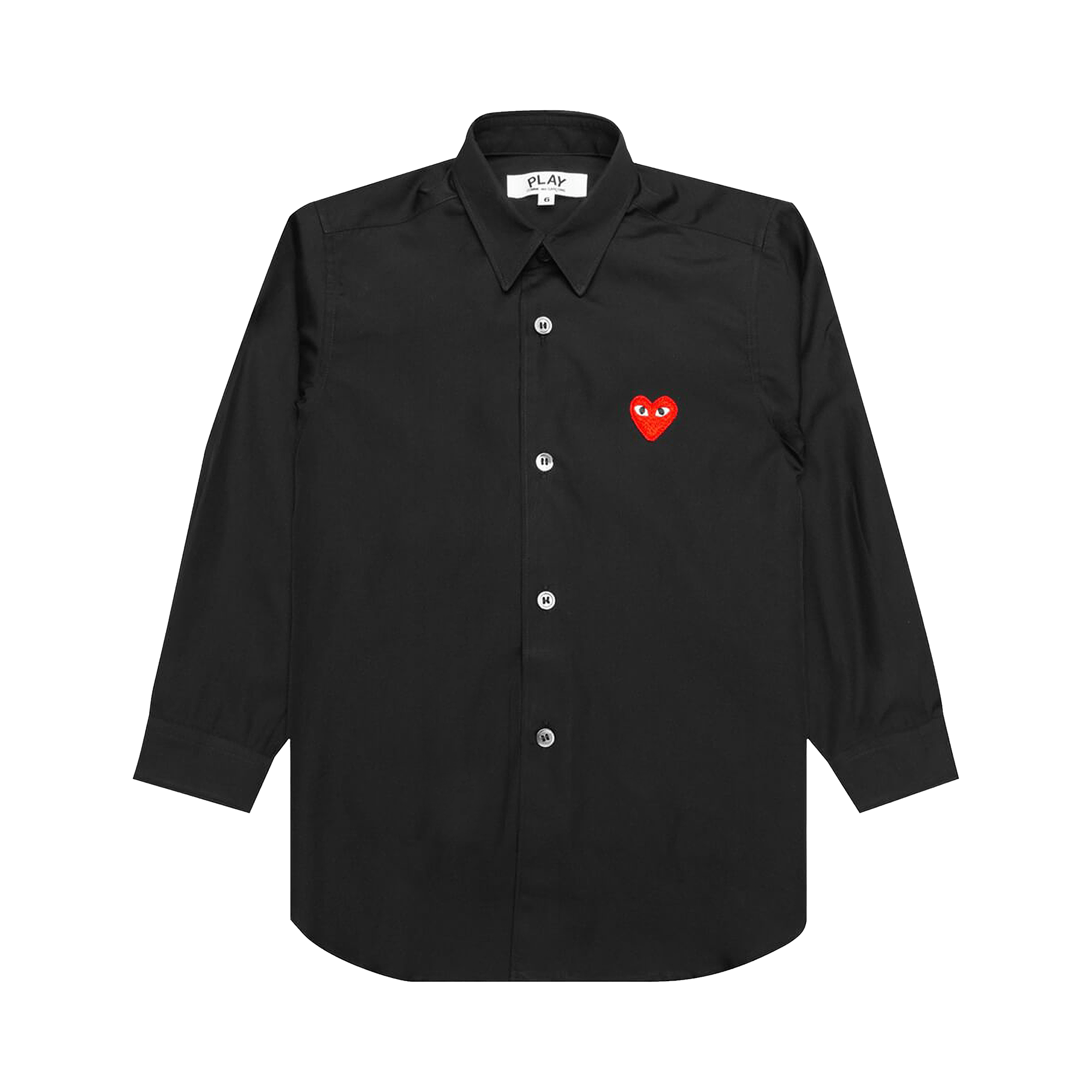 Comme des Garçons PLAY Button Up Shirt 'Black'
