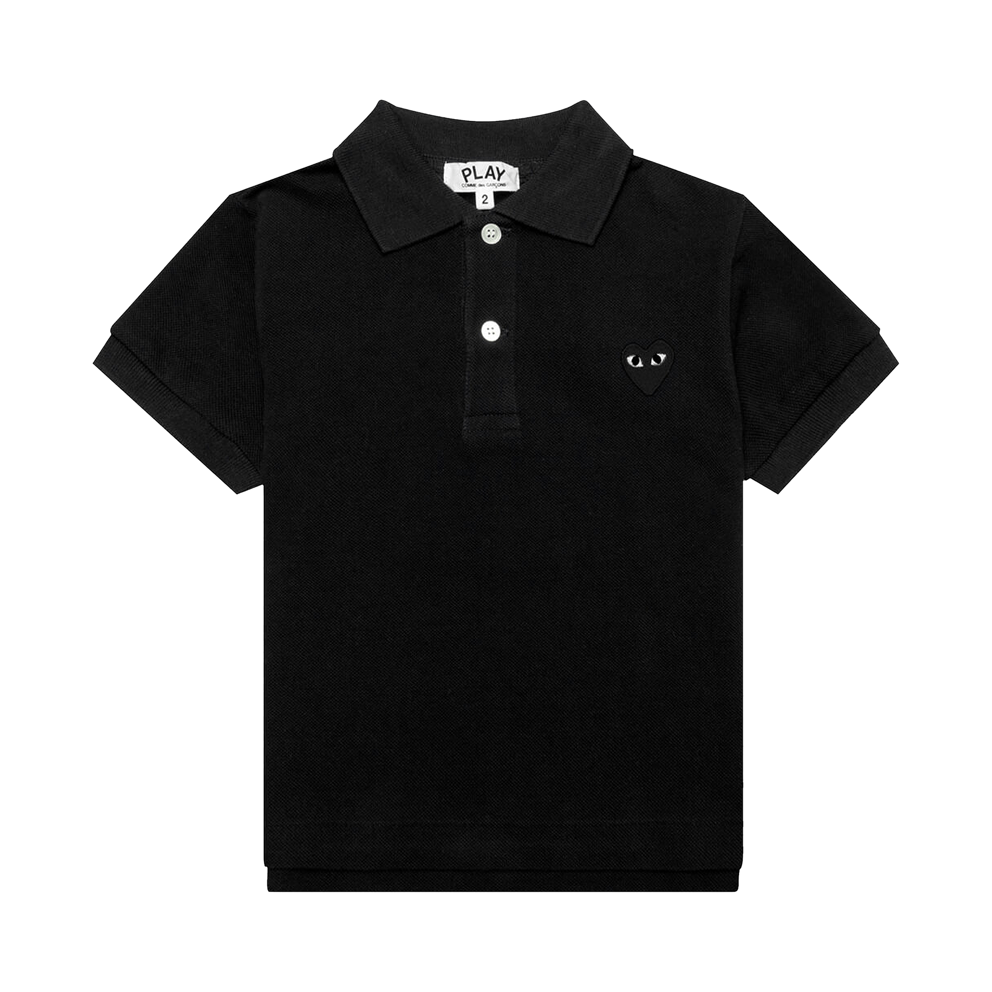 Comme des Garçons PLAY Emblem Polo Shirt 'Black'
