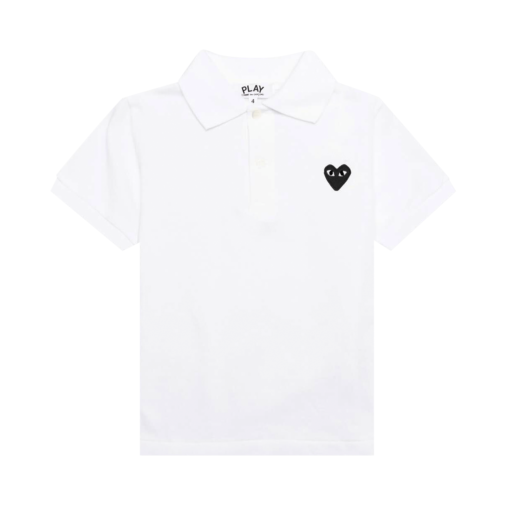 Comme des Garçons PLAY Emblem Polo Shirt 'White'