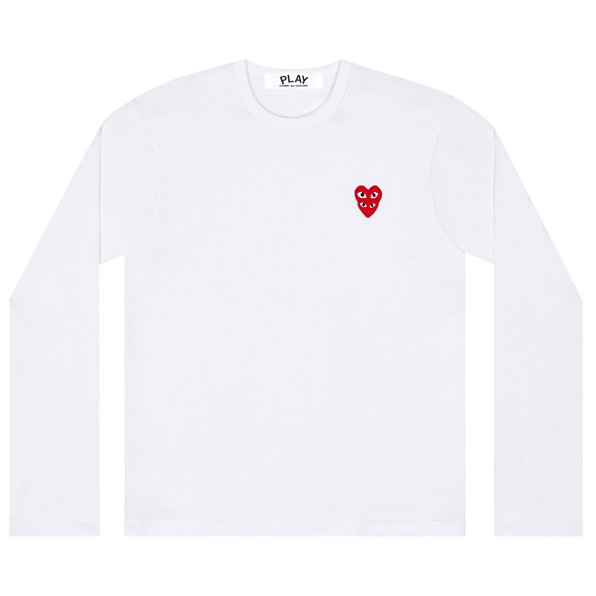 Comme des Garçons PLAY Double Heart Long-Sleeve T-Shirt 'White'