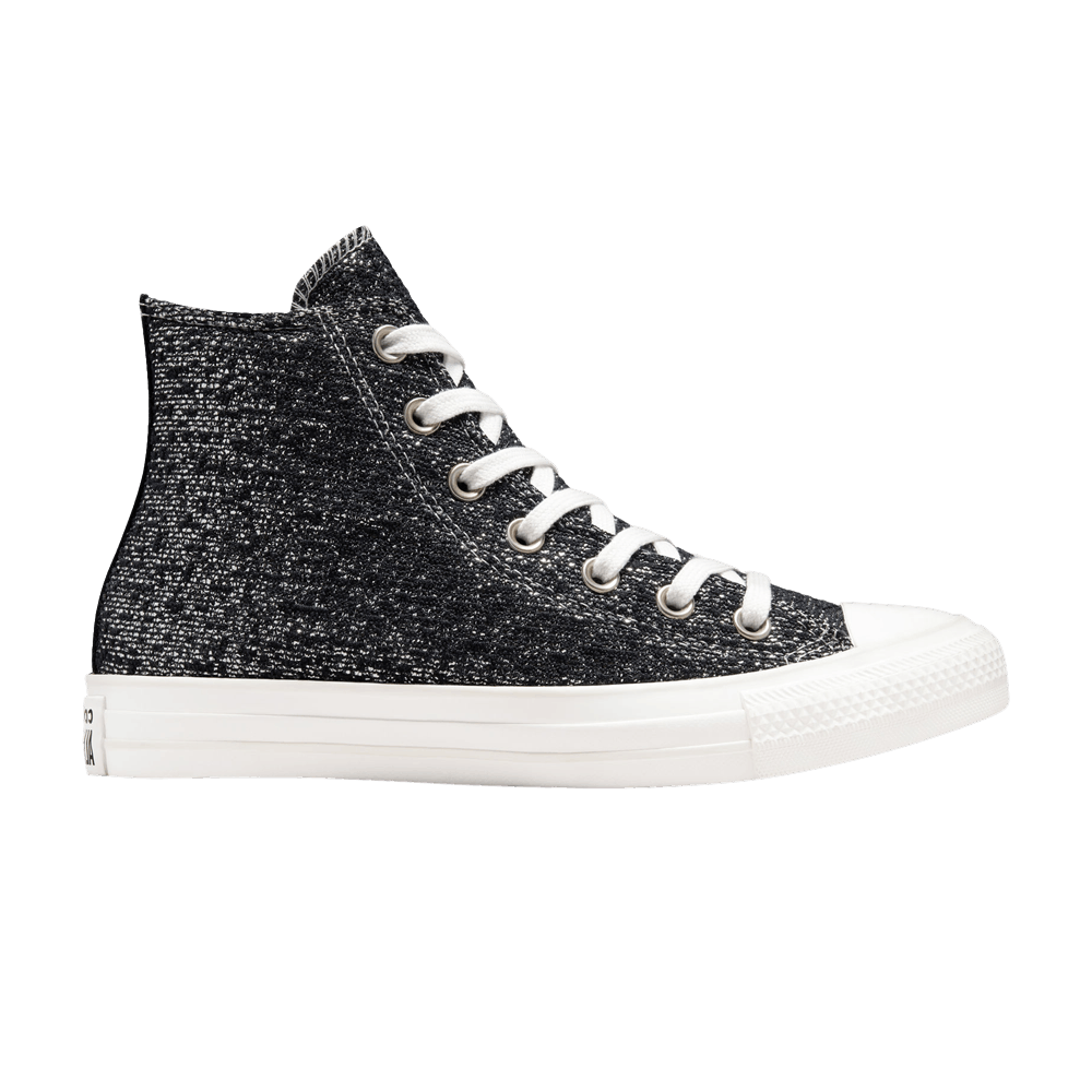 Pre-owned Converse Wmns Chuck Taylor All Star High 'metallic Shimmer - Black'
