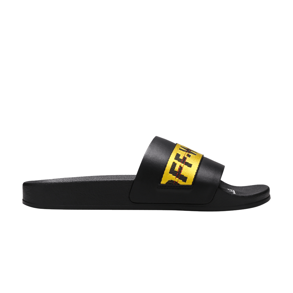 Off-White Industrial Sliders 'Black Yellow'