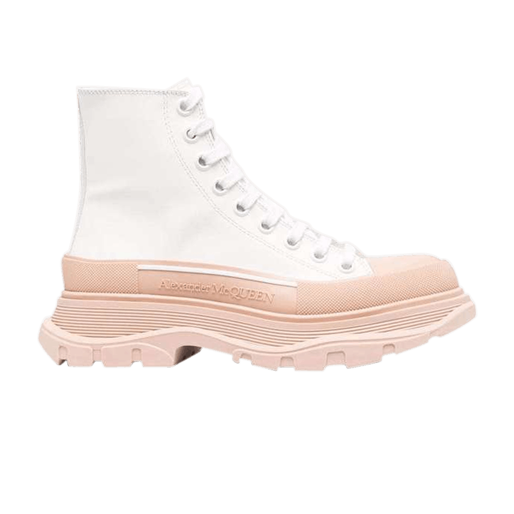 Alexander McQueen Wmns Tread Slick Boot 'White Tea Rose'