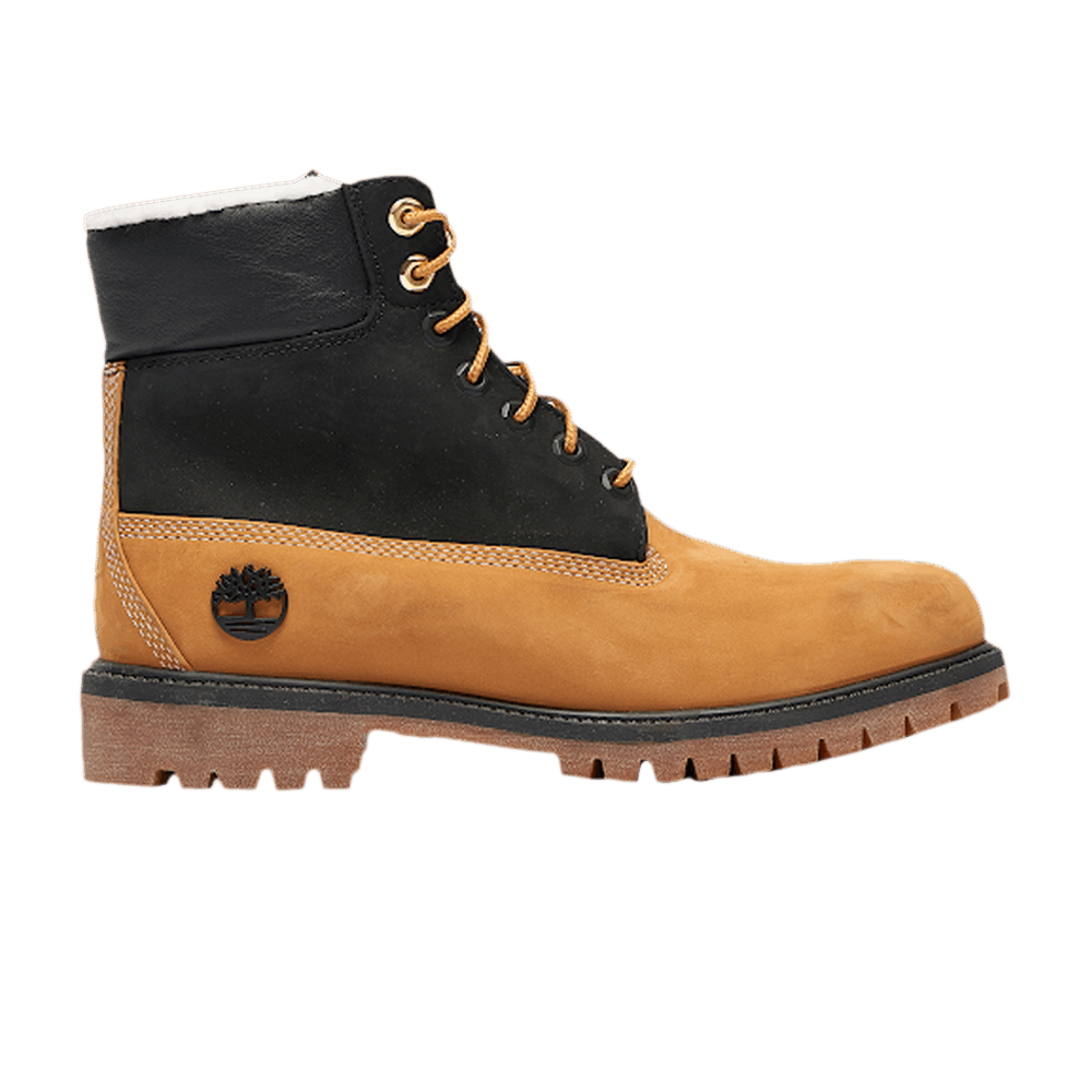 Timberland 6 Inch Premium Shearling Boot Junior 'Wheat Black'