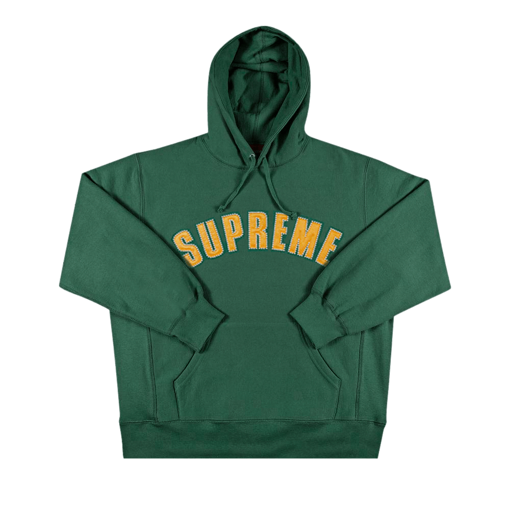 Supreme Pearl Logo Hooded Sweatshirt 'Dark Green'