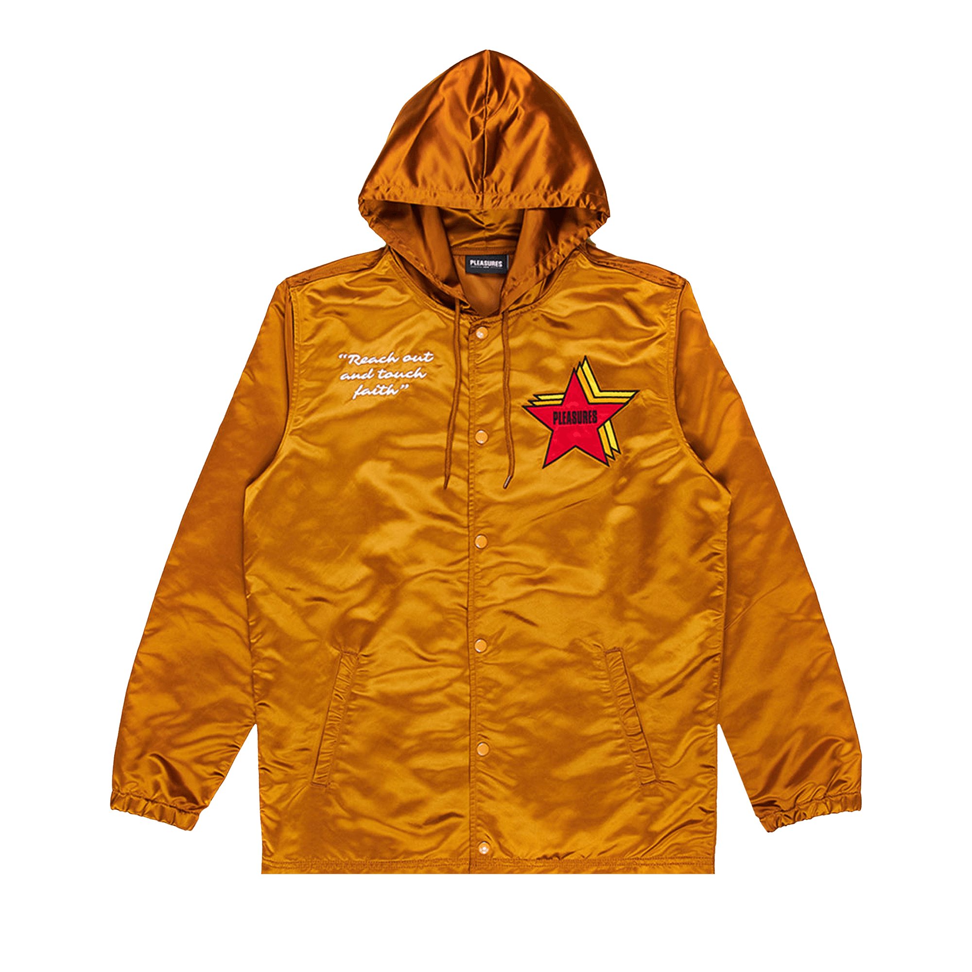 Pleasures Berlin Satin Coaches Jacket 'Caramel'
