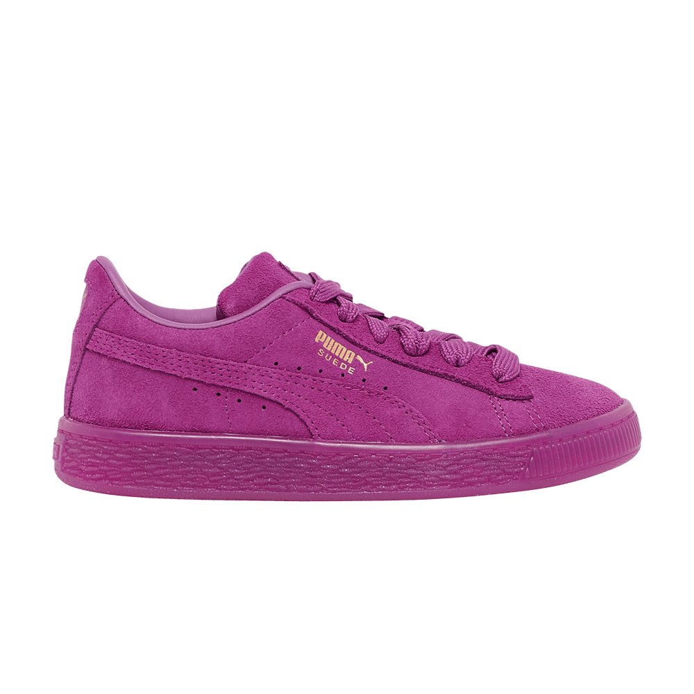 Pre-owned Puma Suede Classic Little Kid 'mono Gold - Byzantium' In Purple