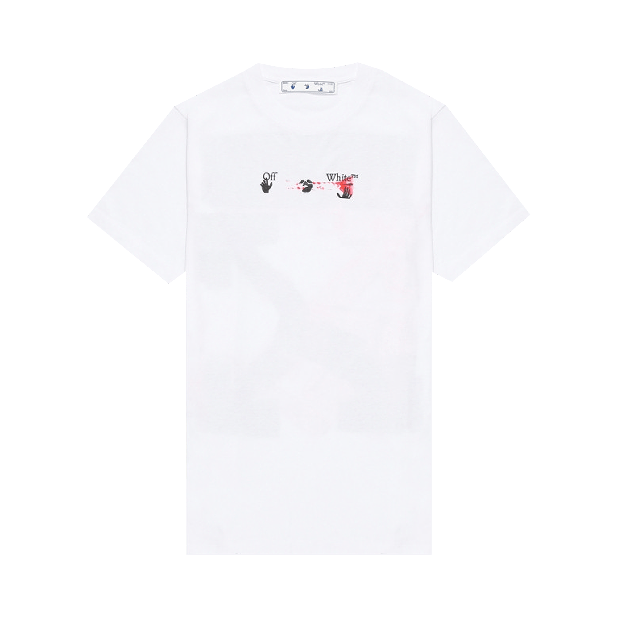 Off-White Acrylic Arrow Short-Sleeve Slim Tee 'White/Fuchsia'