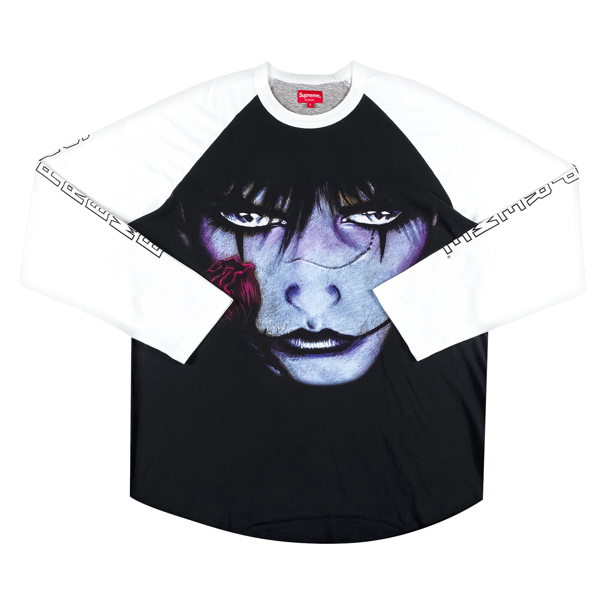 Supreme x The Crow Raglan Long-Sleeve Top 'White Eyes'